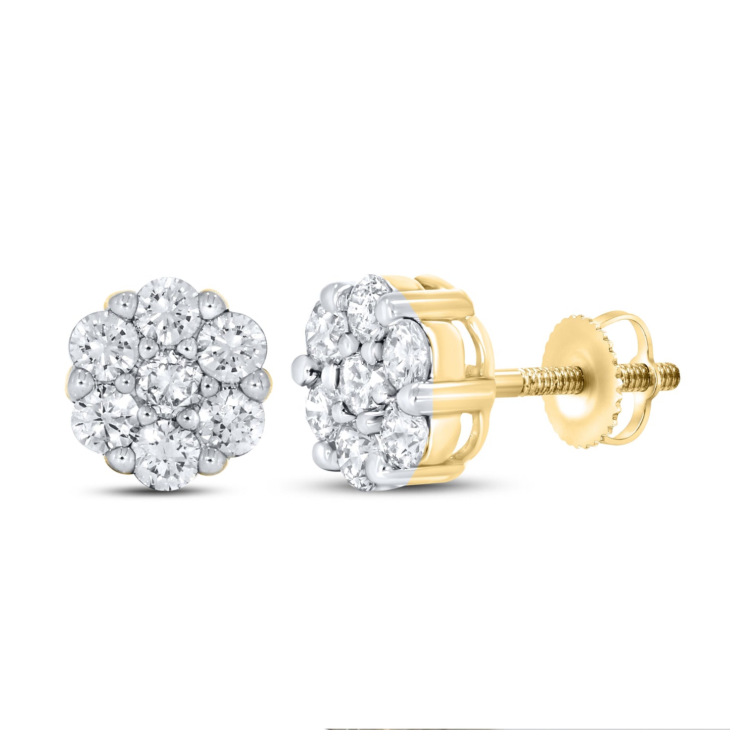 10KT YELLOW GOLD 0.79 CTW DIAMOND EARRINGS