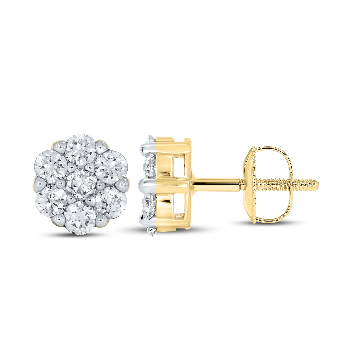 10KT YELLOW GOLD 0.79 CTW DIAMOND EARRINGS