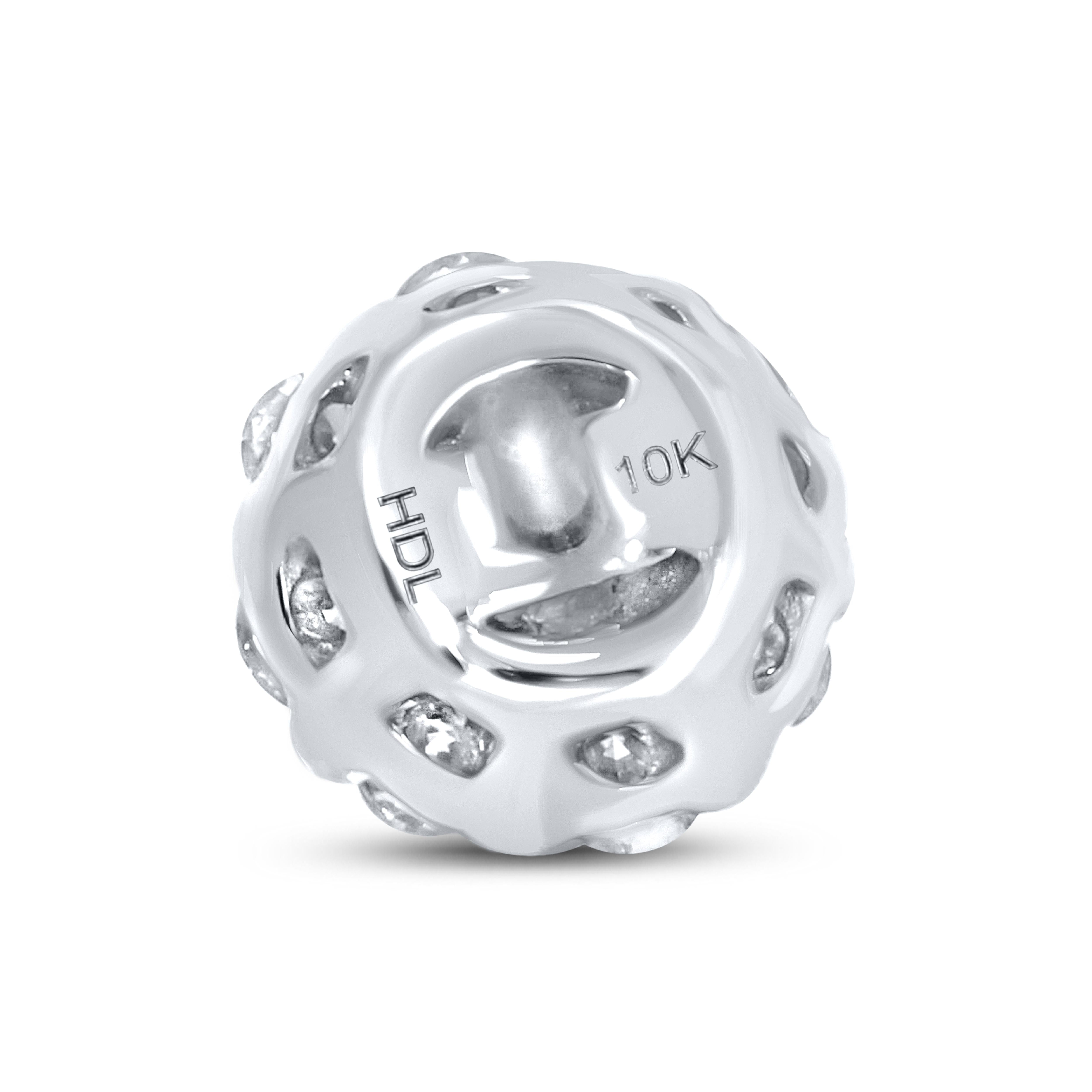 10K WHITE GOLD 0.53 CTW DIAMOND FLOWER EARRINGS