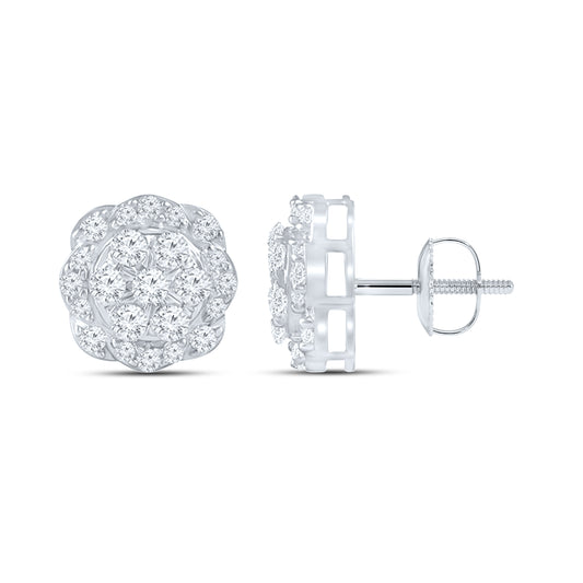 10KT WHITE GOLD 0.53 CTW DIAMOND EARRINGS