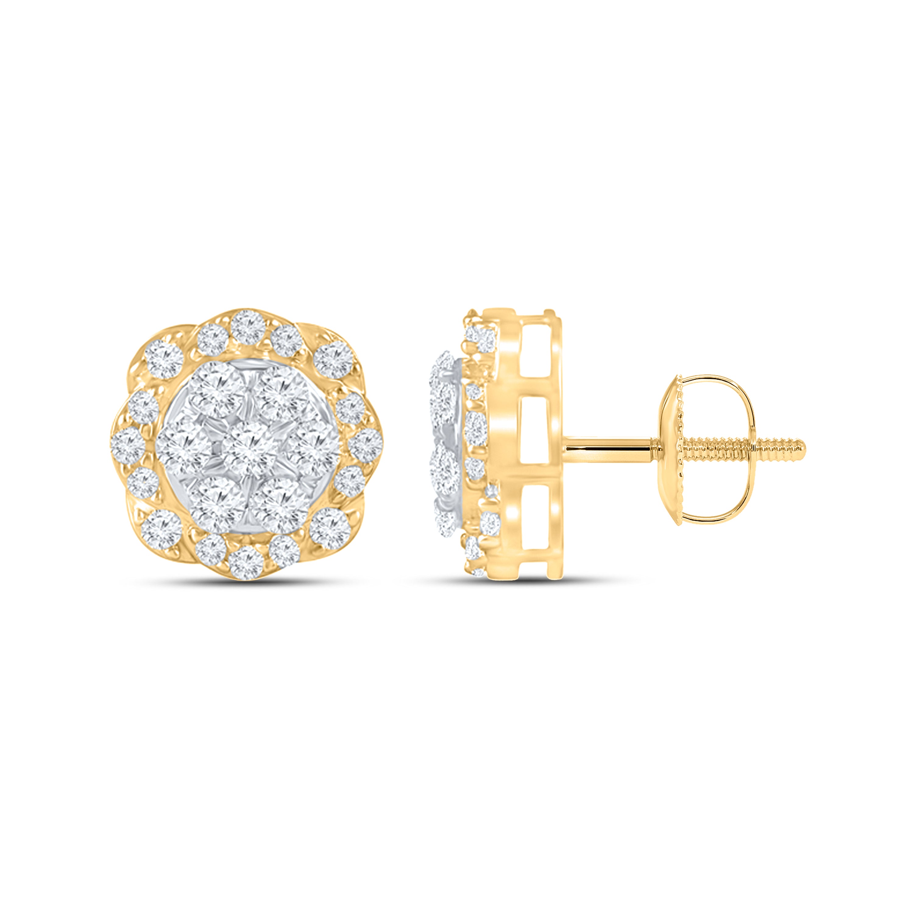 10KT YELLOW GOLD 0.53 CTW DIAMOND EARRINGS