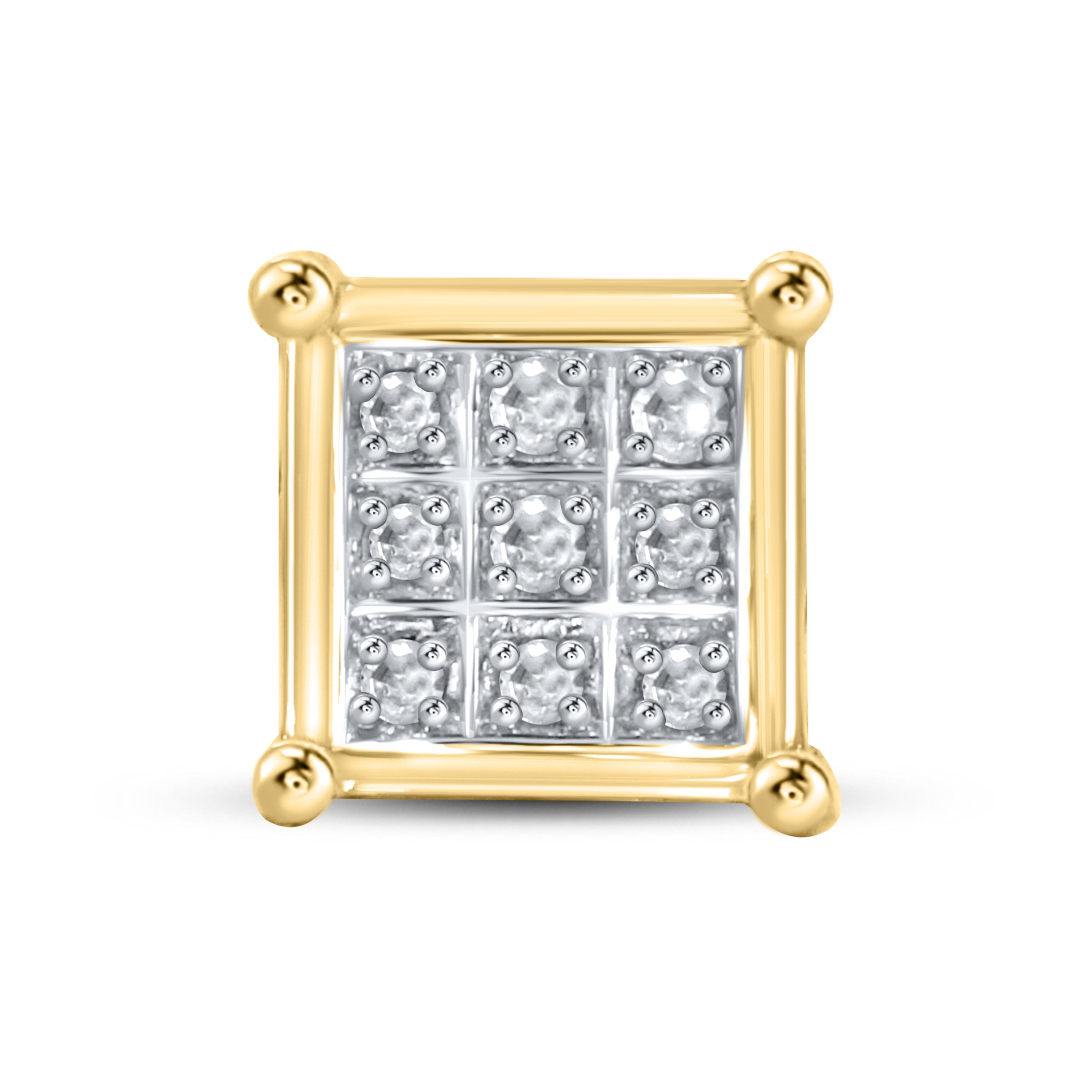 10k Yellow gold 0.05 CTW  Diamond Studs Earrings