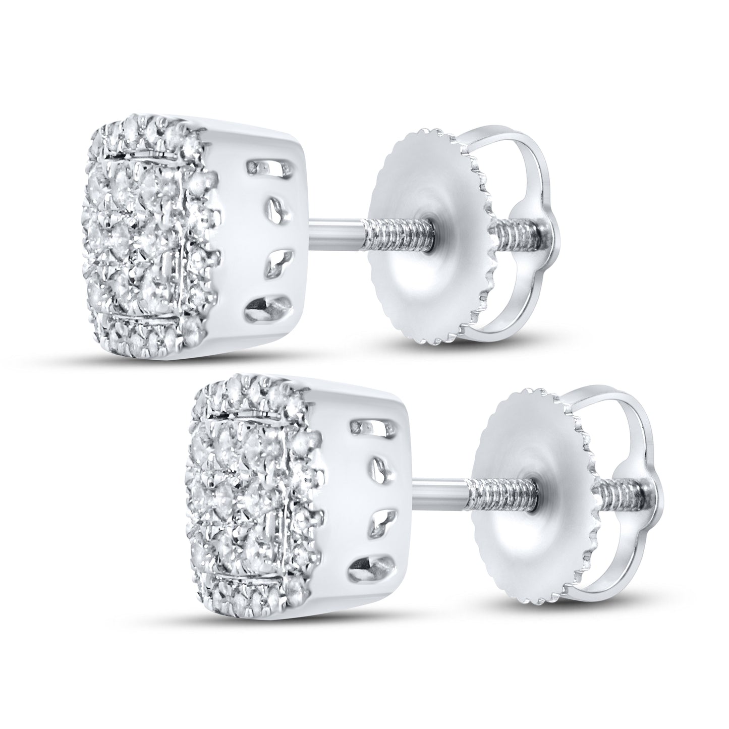 10K WHITE GOLD DIAMOND EARRINGS 0.28 CTW