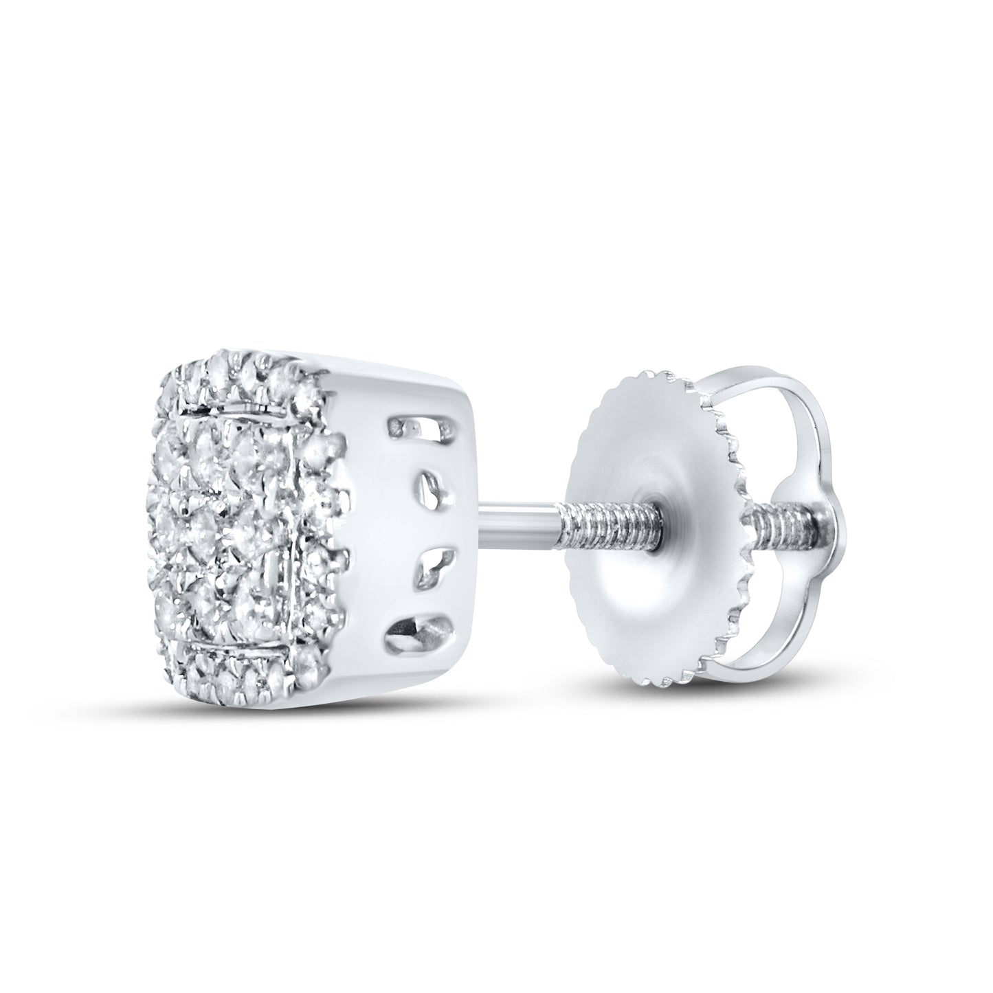 10K WHITE GOLD DIAMOND EARRINGS 0.28 CTW