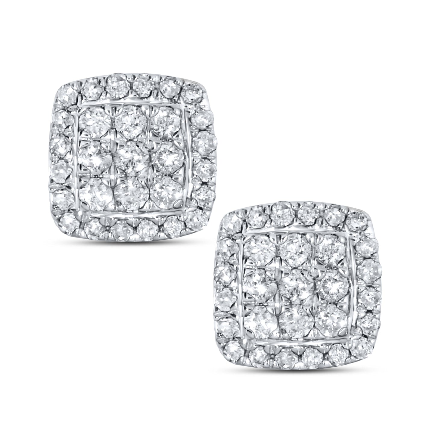 10K WHITE GOLD DIAMOND EARRINGS 0.28 CTW