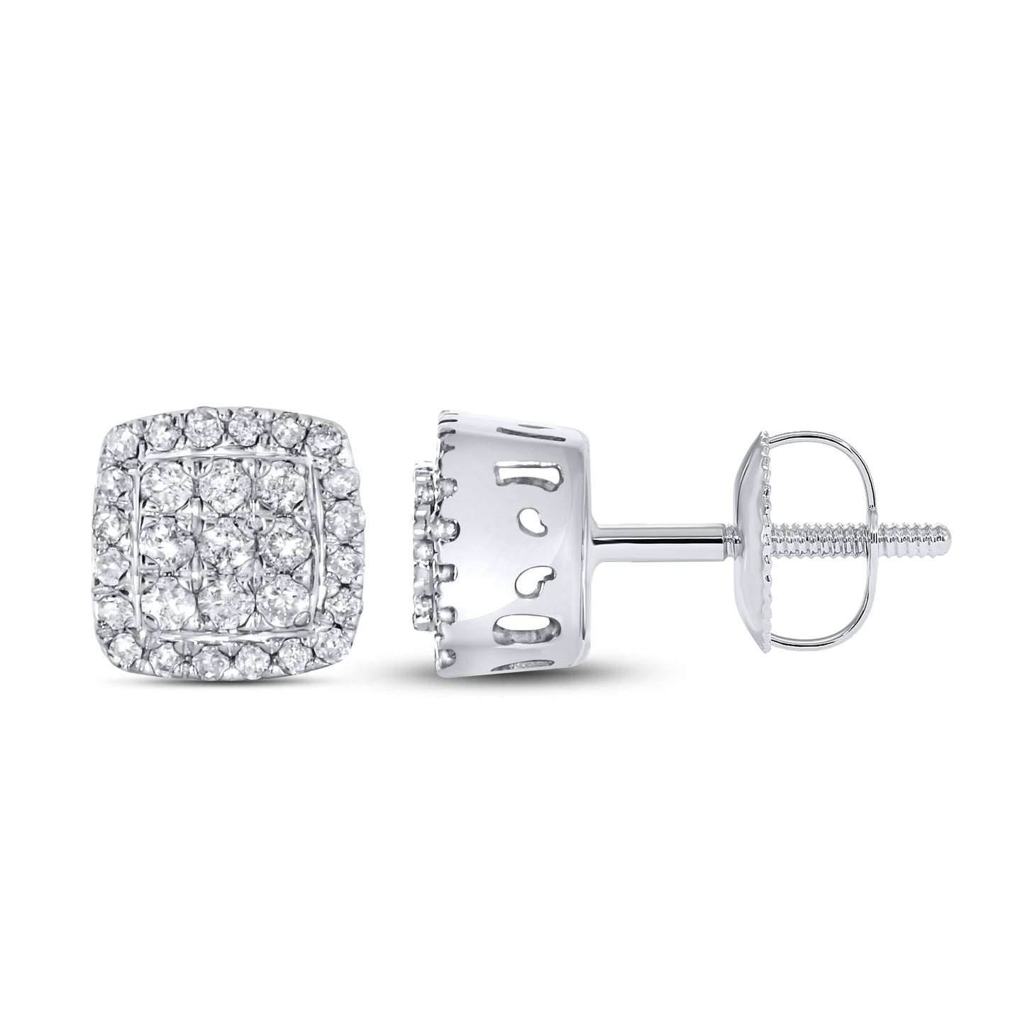 10K WHITE GOLD DIAMOND EARRINGS 0.28 CTW