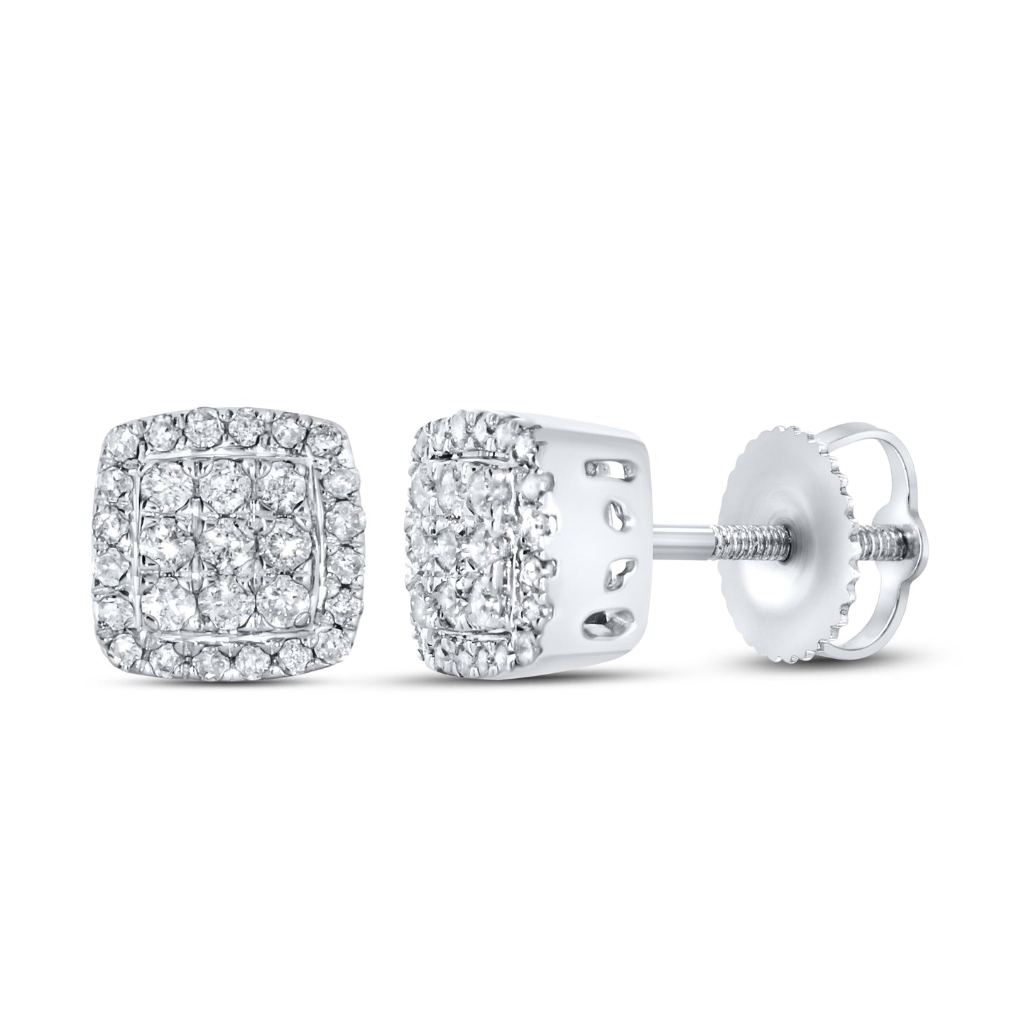 10K WHITE GOLD DIAMOND EARRINGS 0.28 CTW