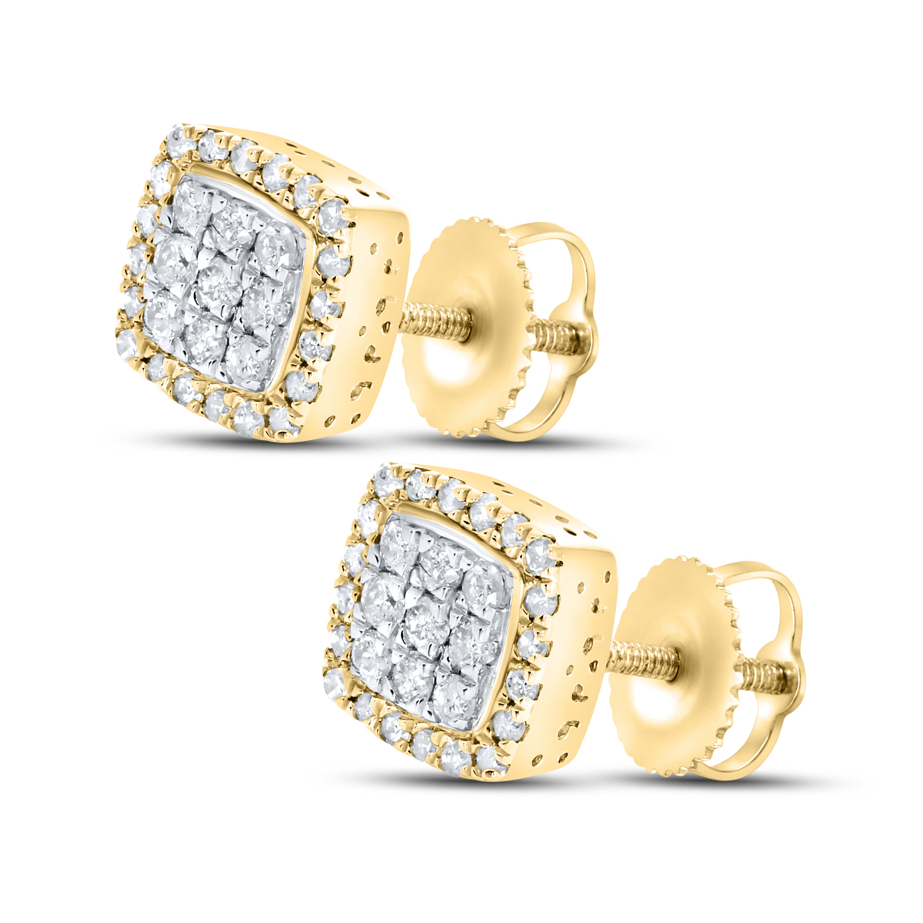 10KT YELLOW GOLD 0.51 CTW DIAMOND EARRINGS