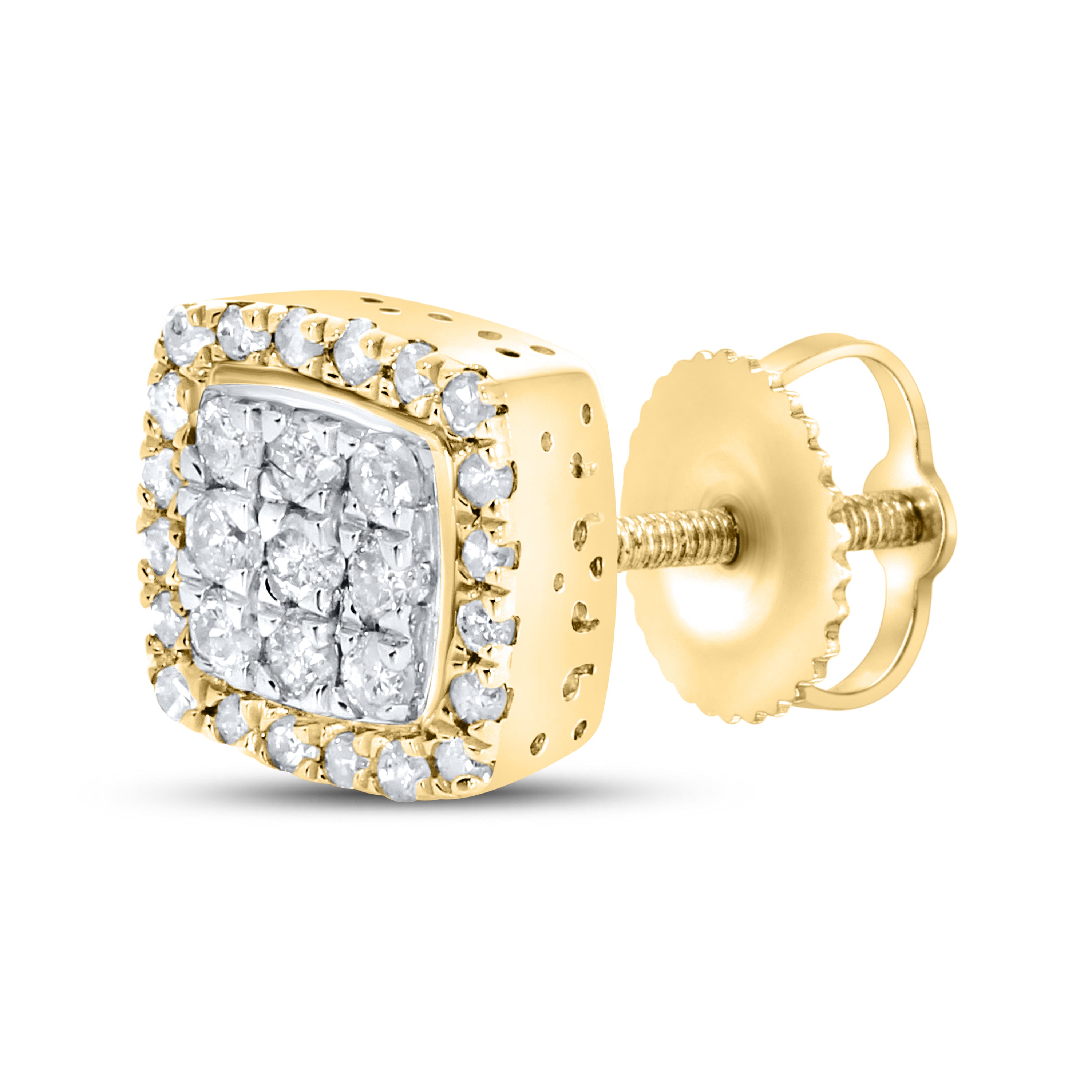 10KT YELLOW GOLD 0.51 CTW DIAMOND EARRINGS