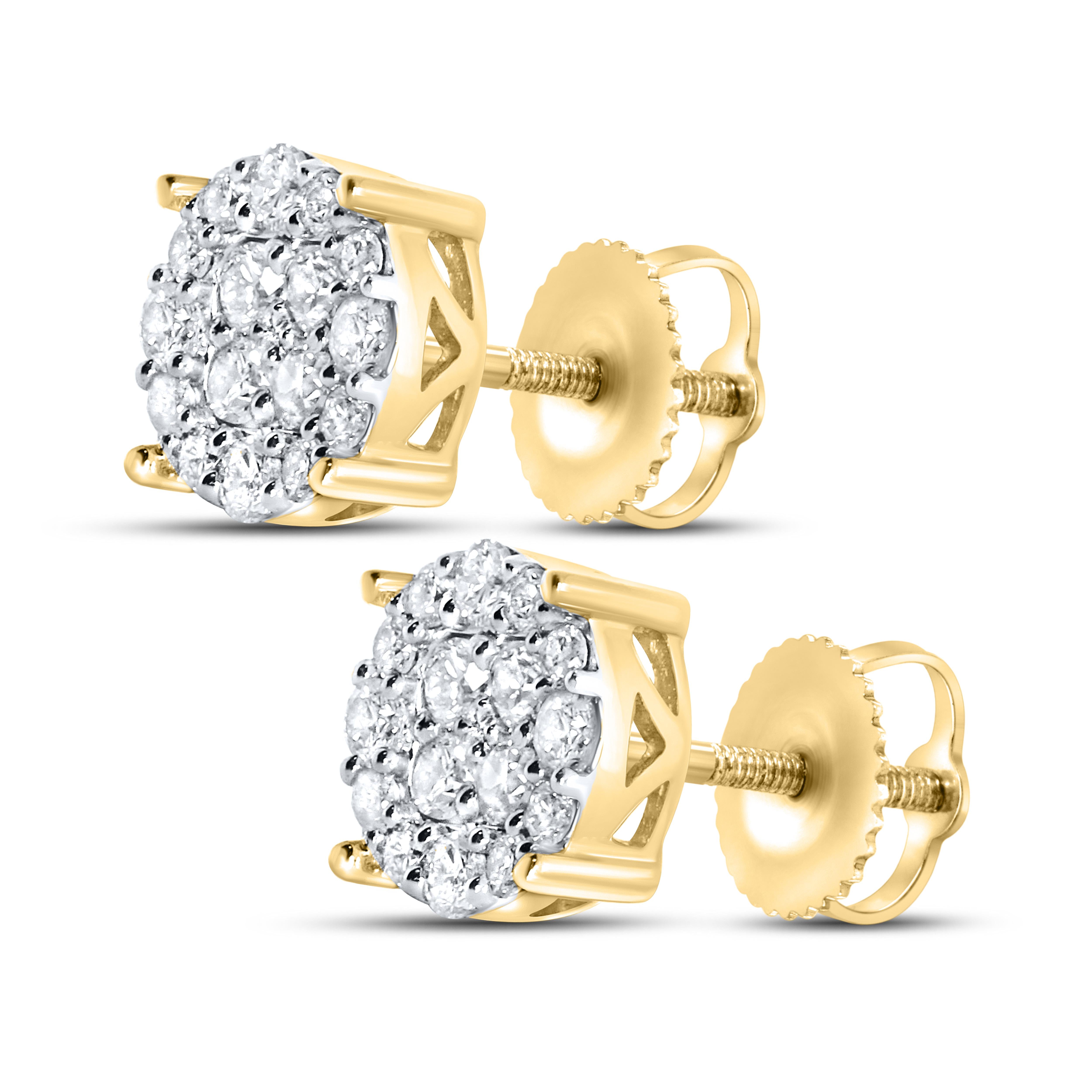 10K YELLOW GOLD 0.49CTS DIAMOND EARRING