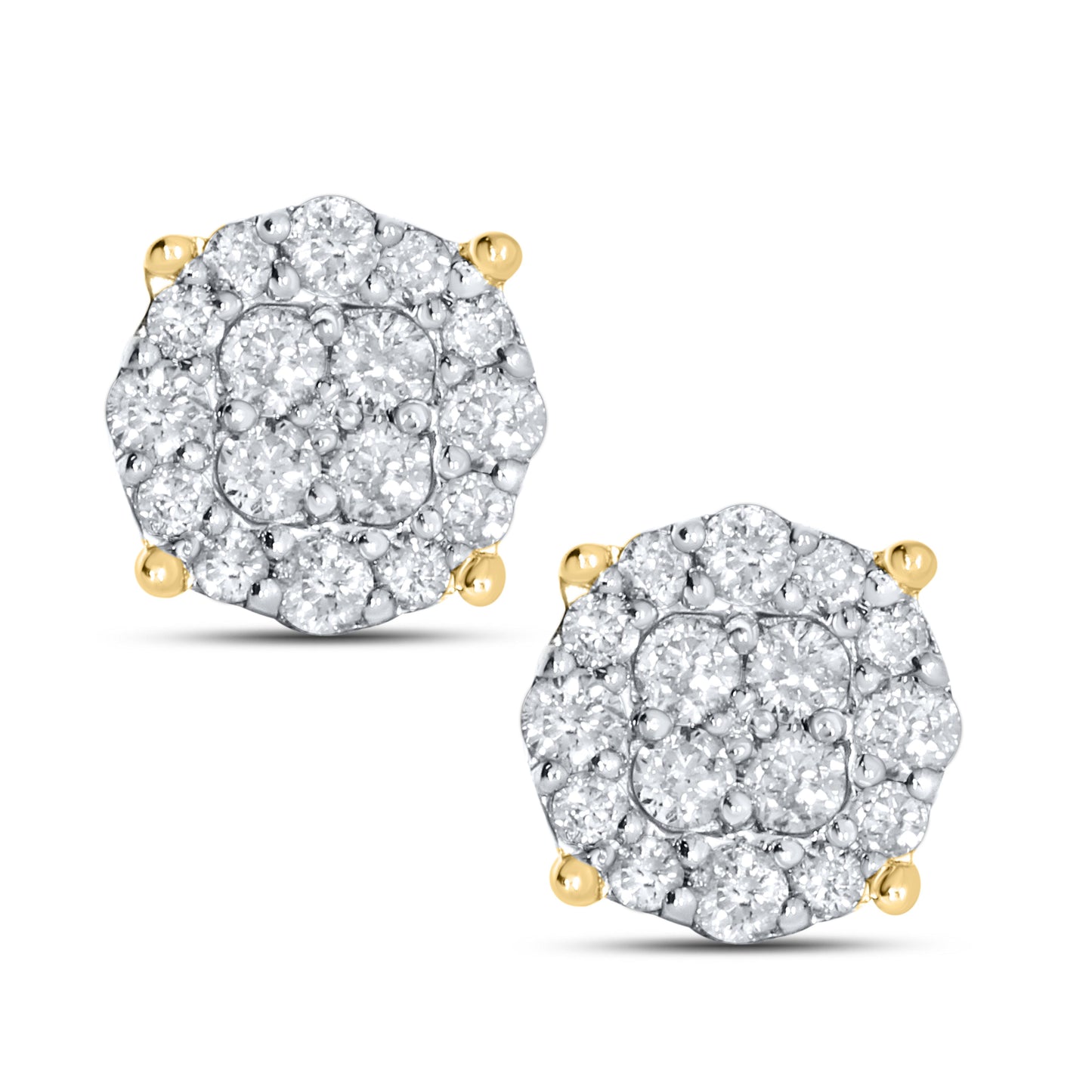 10K YELLOW GOLD 0.49CTS DIAMOND EARRING