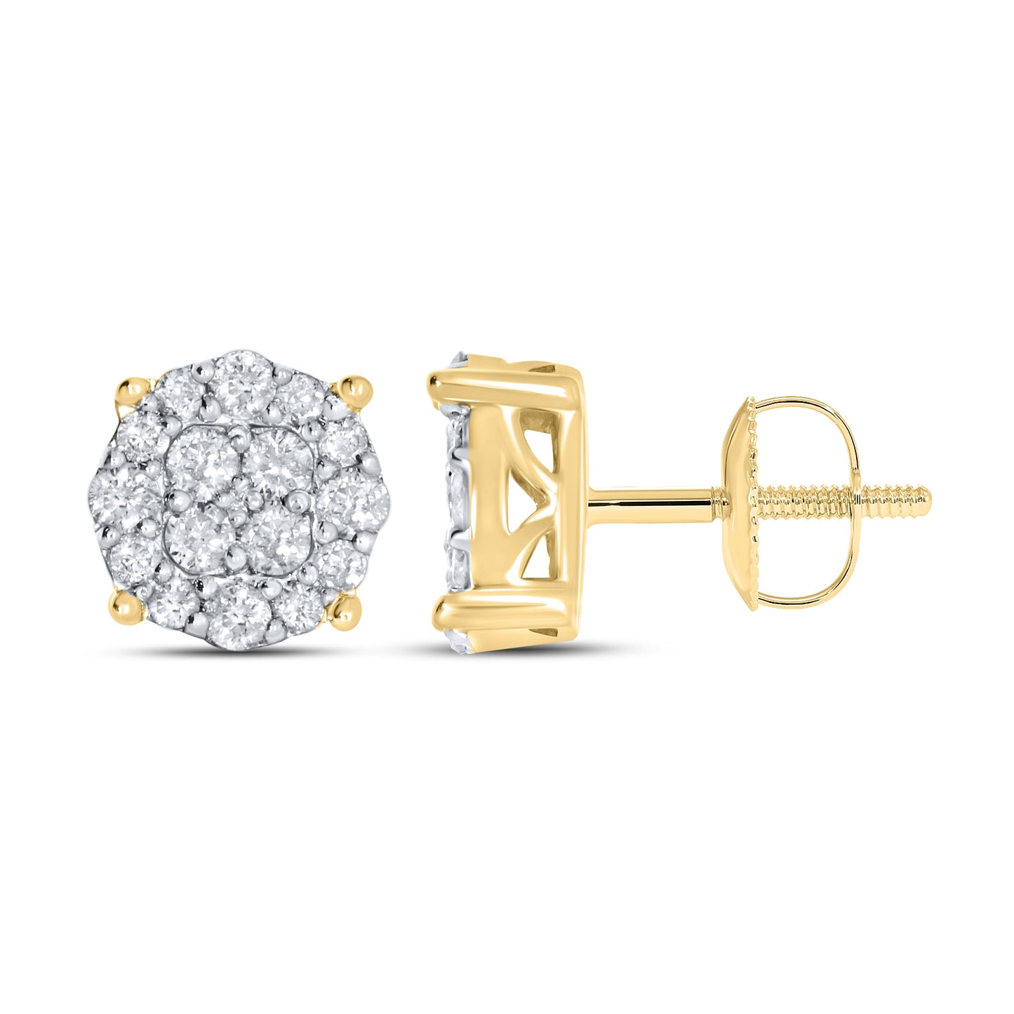 10K YELLOW GOLD 0.49CTS DIAMOND EARRING