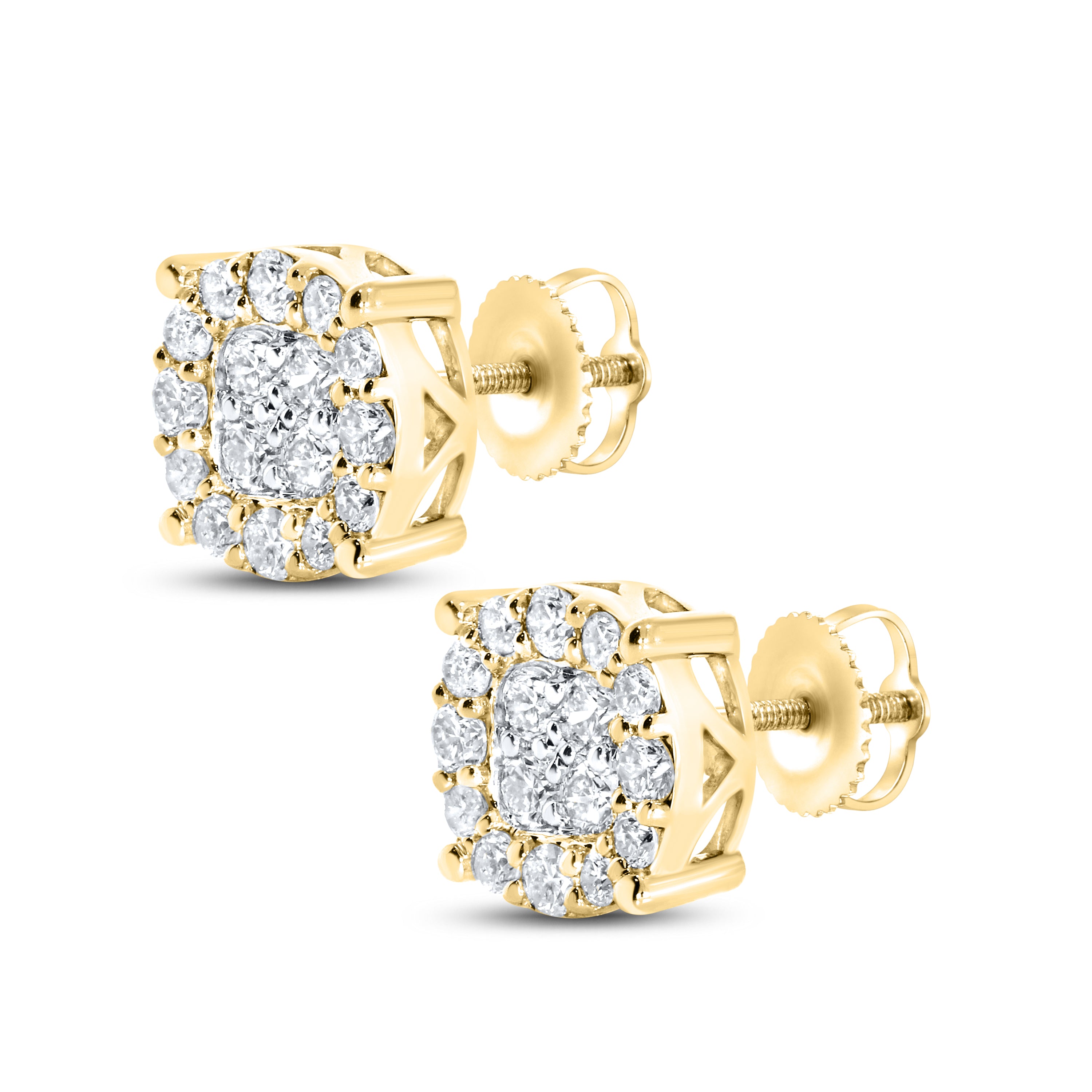 10KT YELLOW GOLD 0.76 CTW DIAMOND EARRINGS