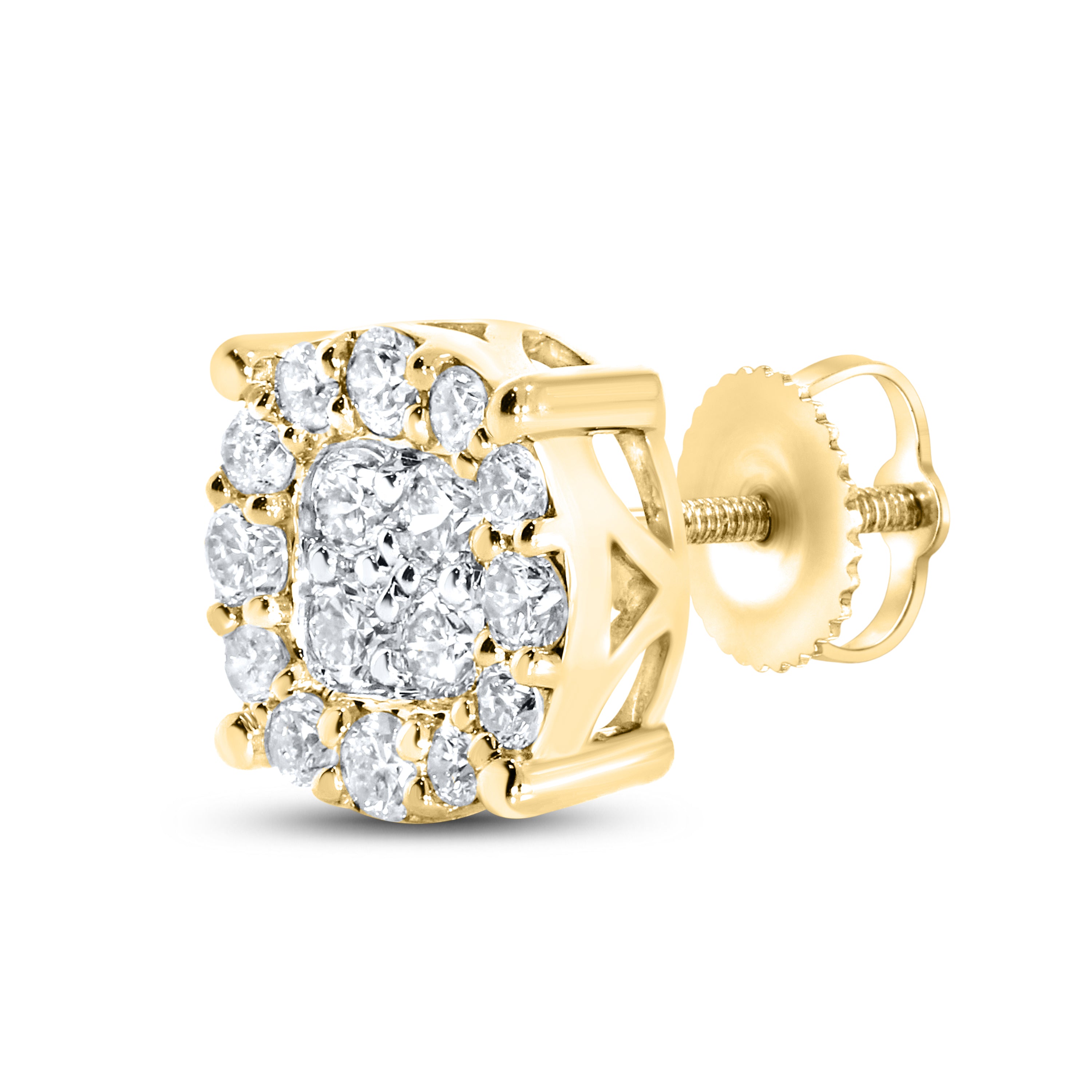 10KT YELLOW GOLD 0.76 CTW DIAMOND EARRINGS