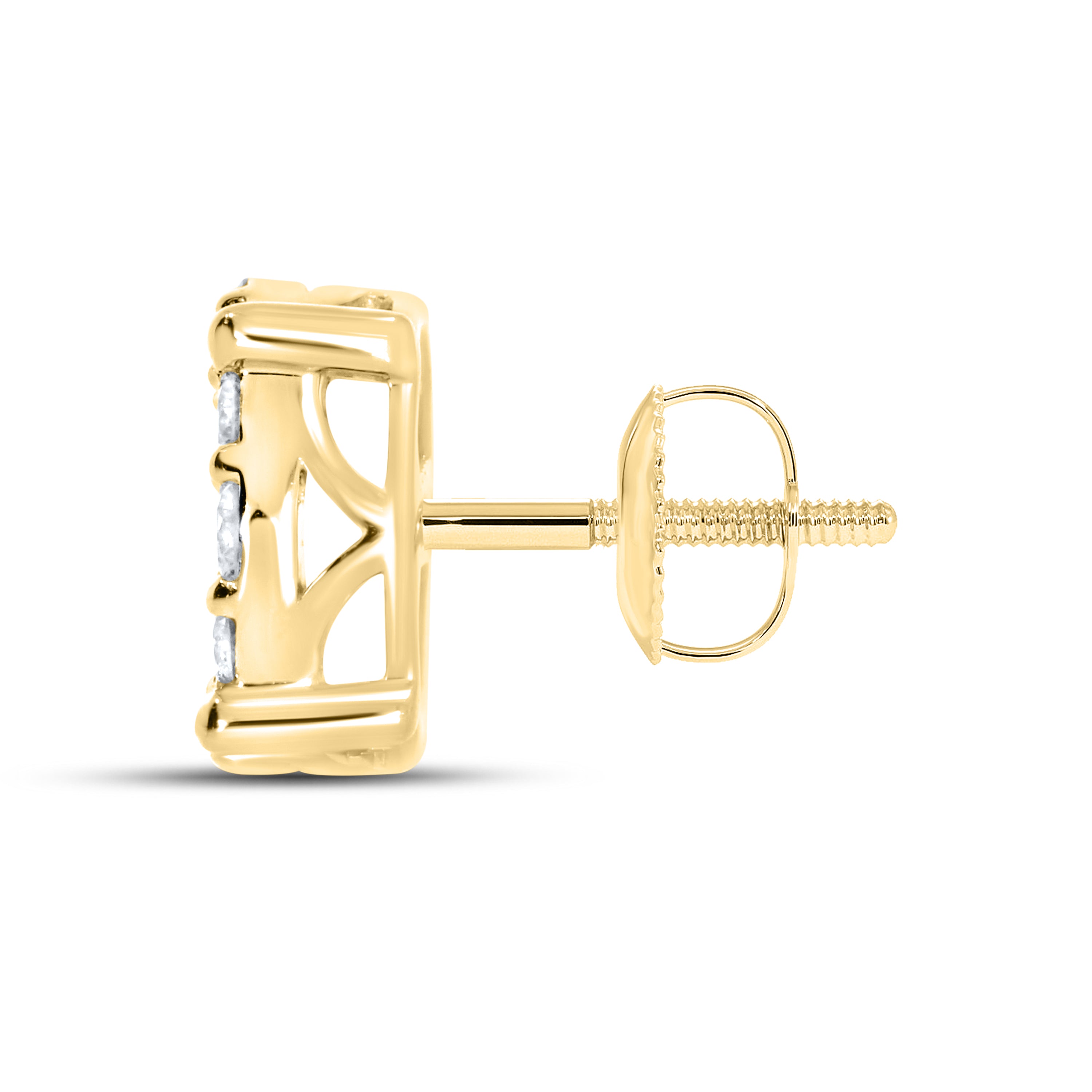 10KT YELLOW GOLD 0.76 CTW DIAMOND EARRINGS