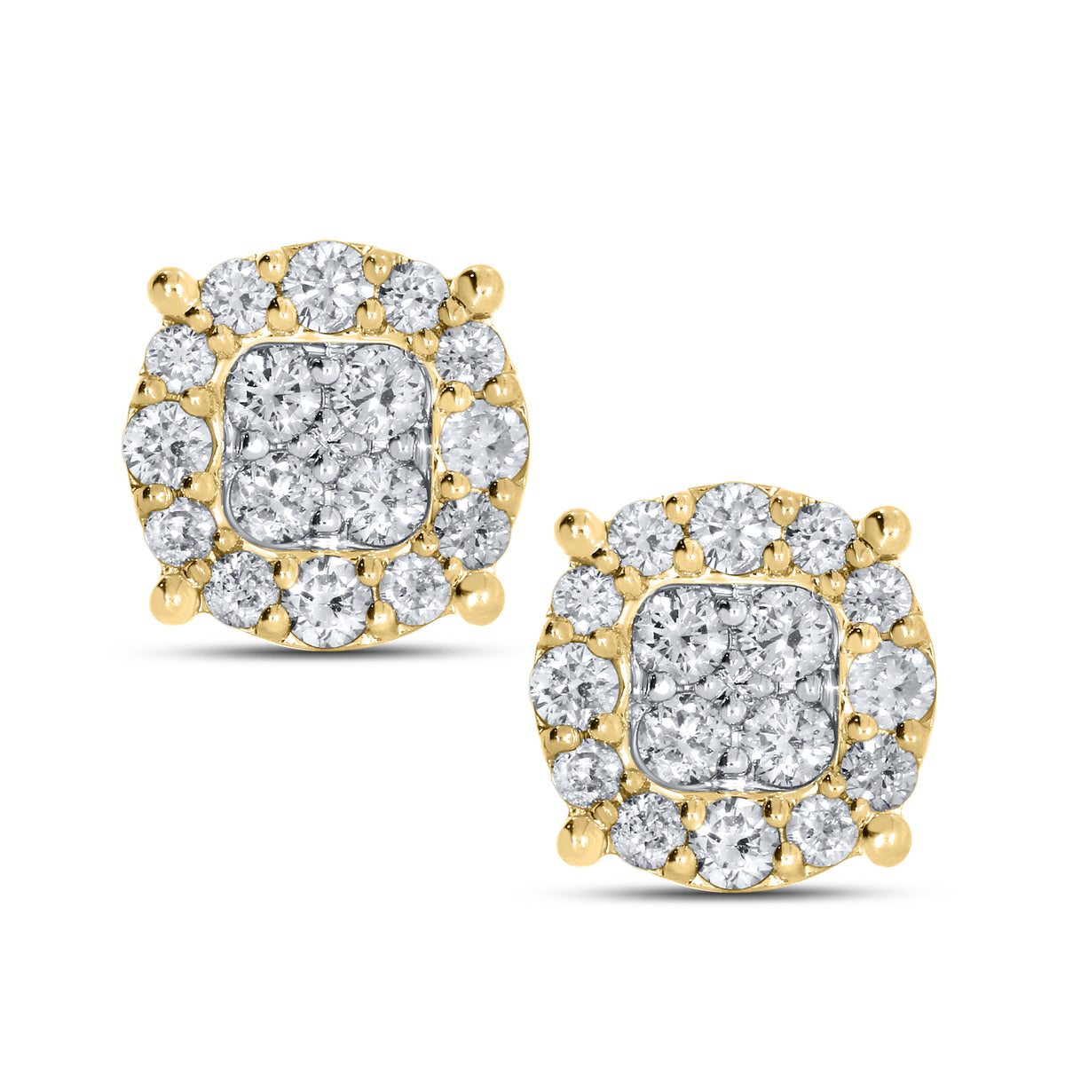 10KT YELLOW GOLD 0.76 CTW DIAMOND EARRINGS