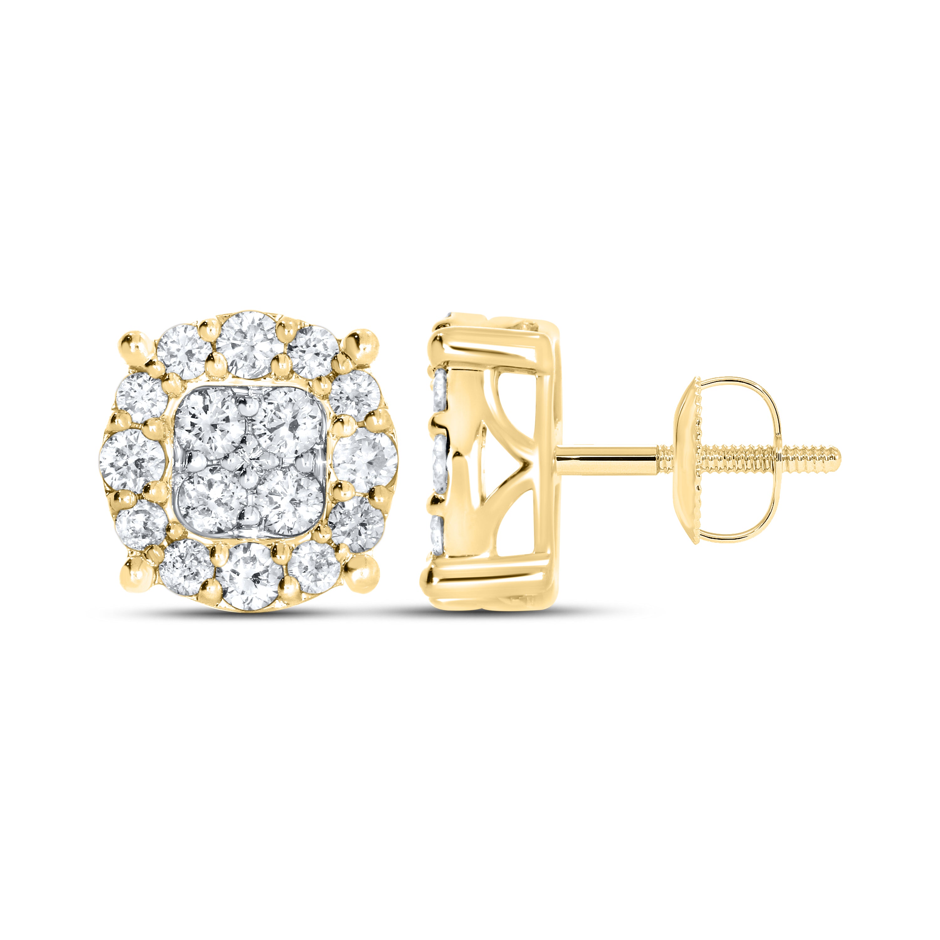 10KT YELLOW GOLD 0.76 CTW DIAMOND EARRINGS