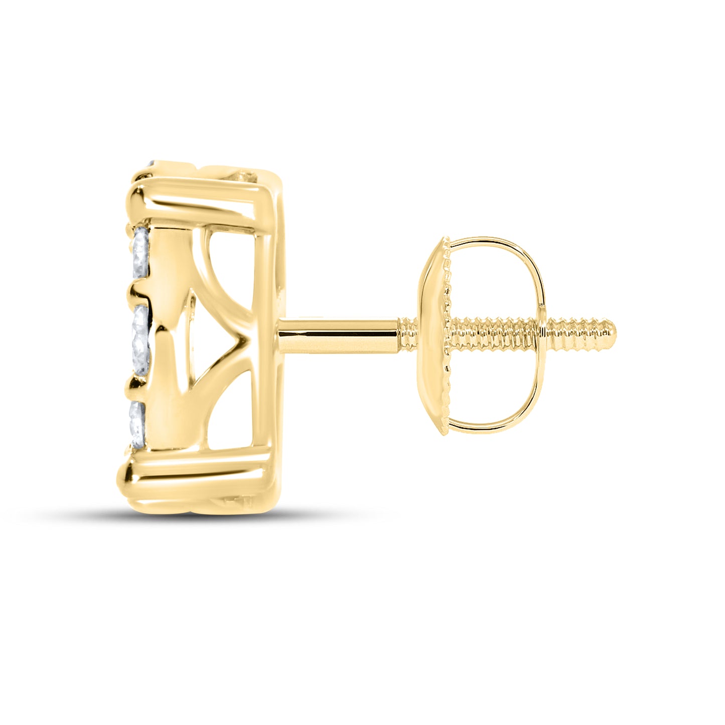 10KT YELLOW GOLD 1.04 CTW NATURAL DIAMOND EARRINGS
