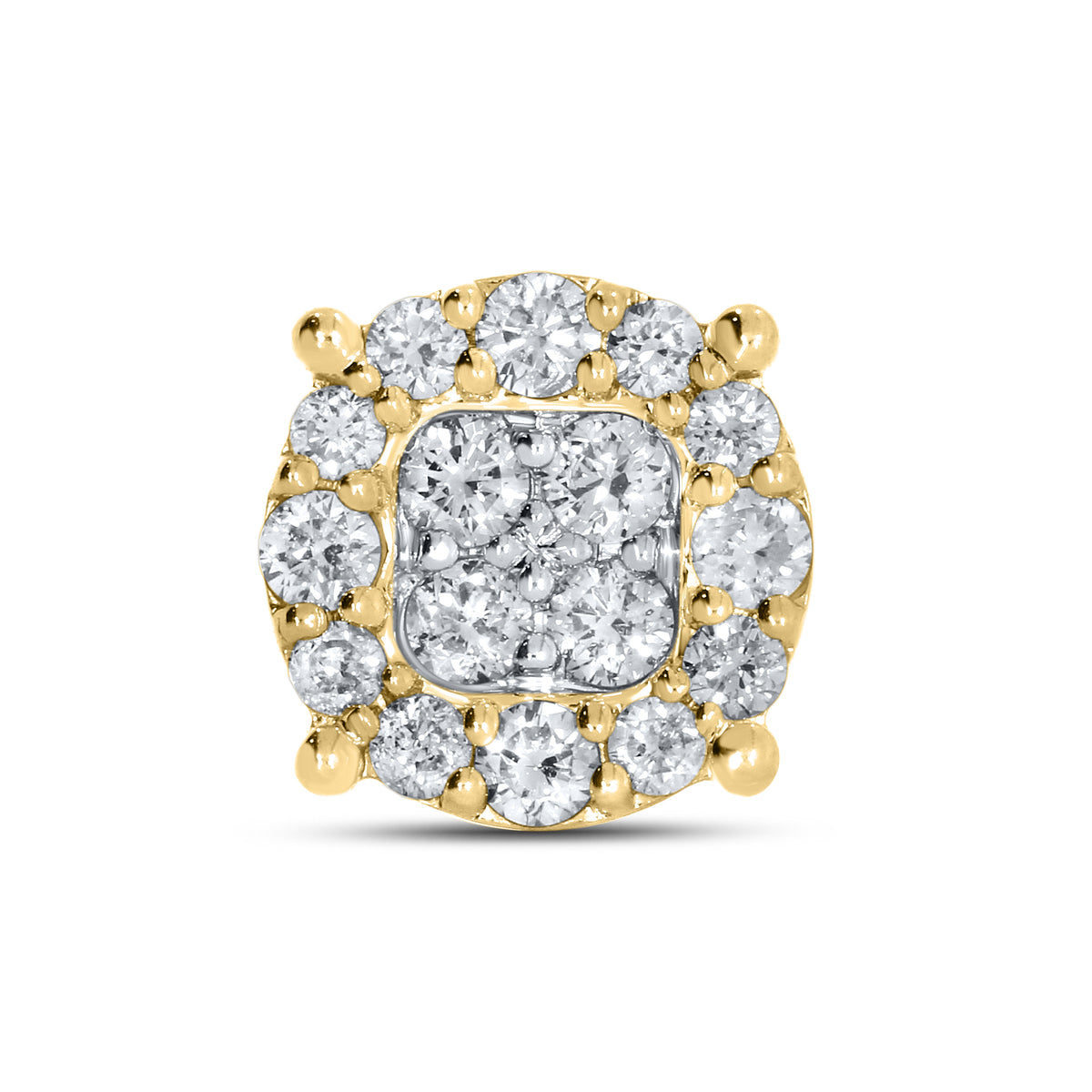 10KT YELLOW GOLD 1.04 CTW NATURAL DIAMOND EARRINGS