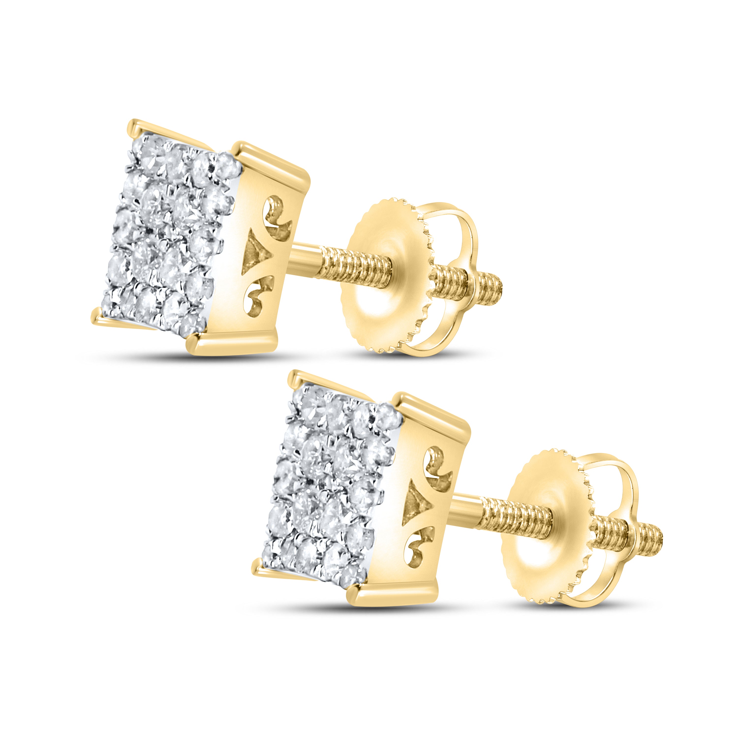 10Kt Yellow Gold 0.25 ctw Diamond Earrings