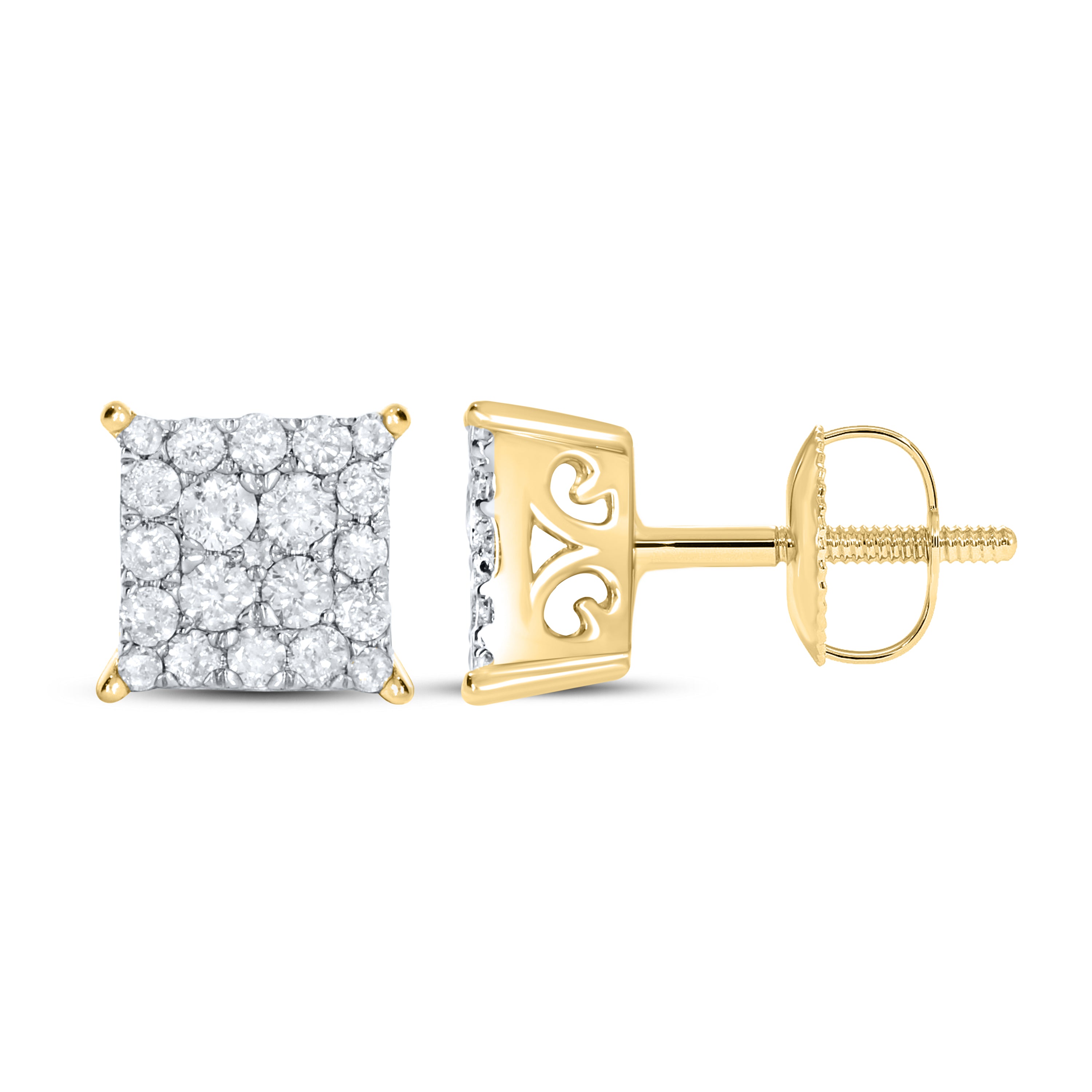 10Kt Yellow Gold 0.25 ctw Diamond Earrings