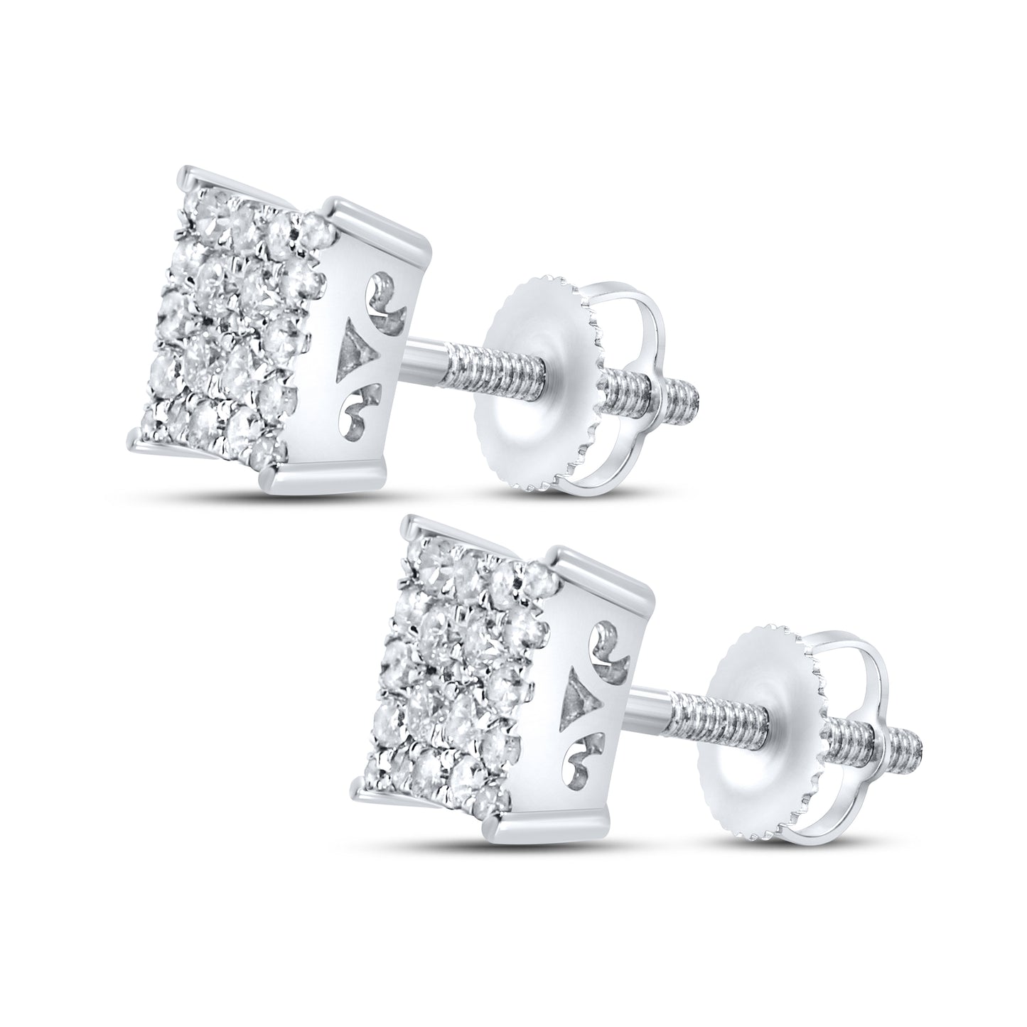 10KT White Gold 0.26 CTW Natural Diamond Earrings