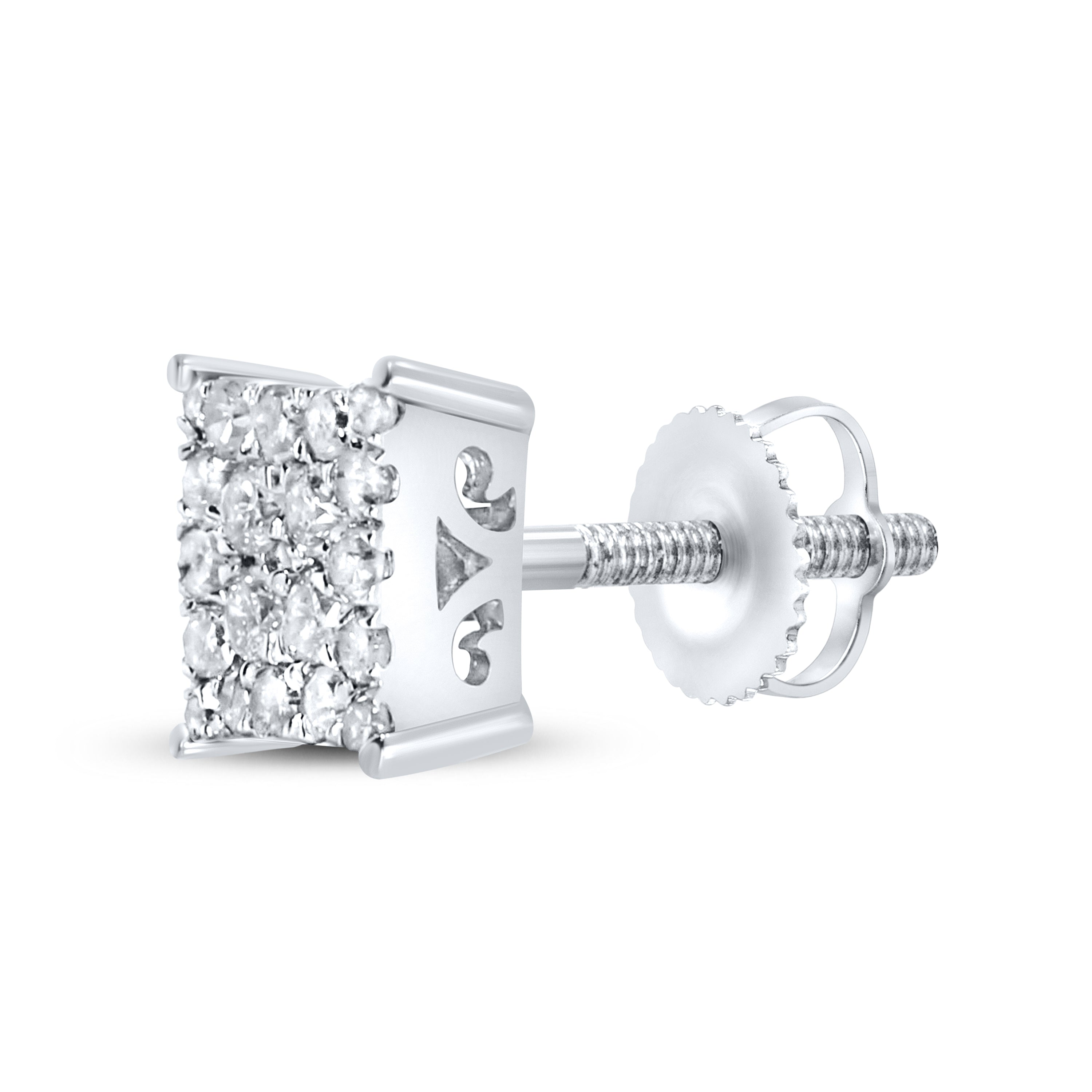 10KT White Gold 0.26 CTW Natural Diamond Earrings