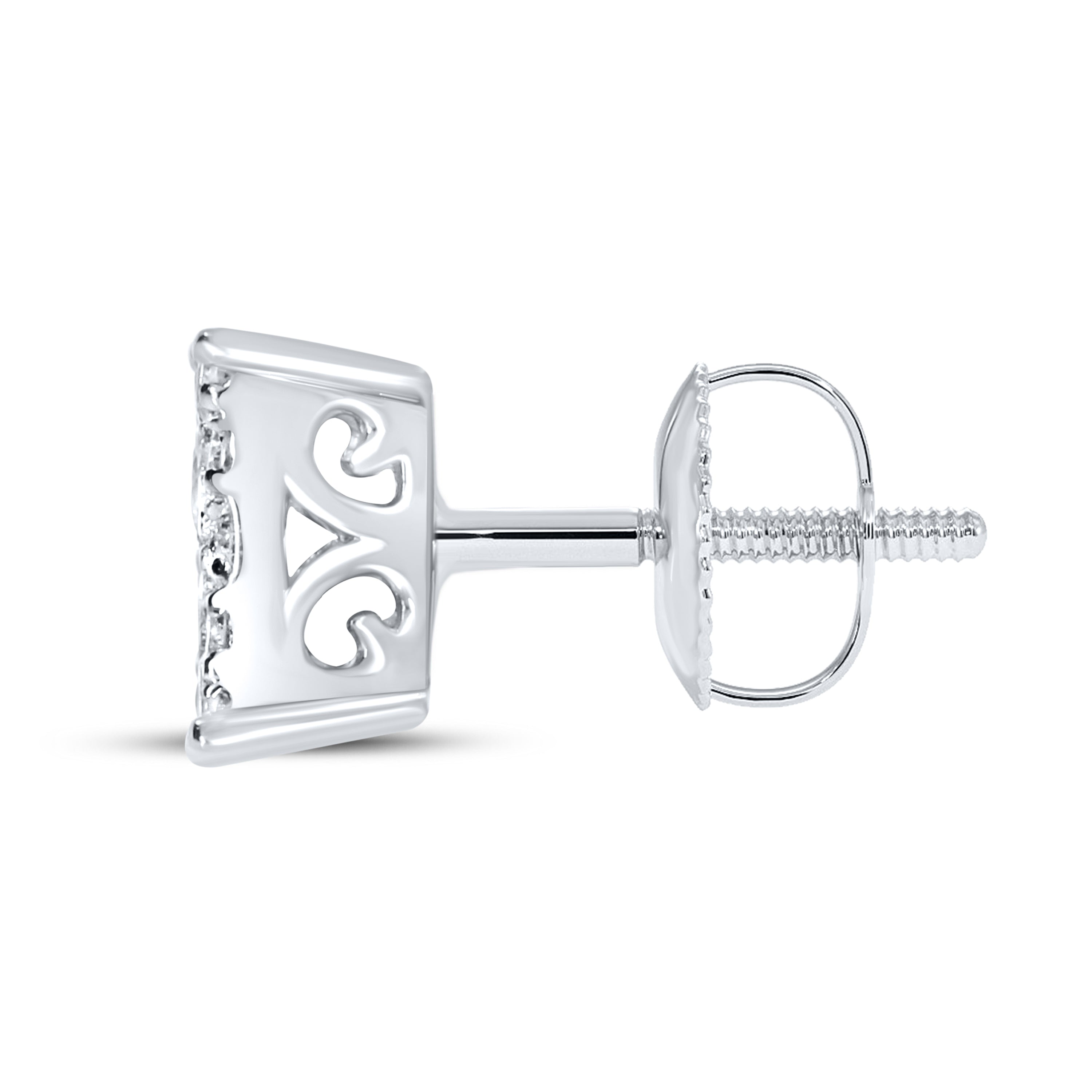 10KT White Gold 0.26 CTW Natural Diamond Earrings