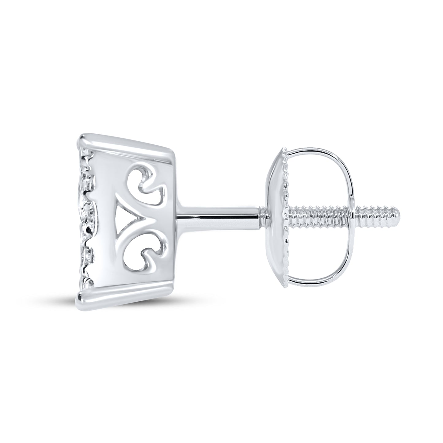 10KT White Gold 0.26 CTW Natural Diamond Earrings