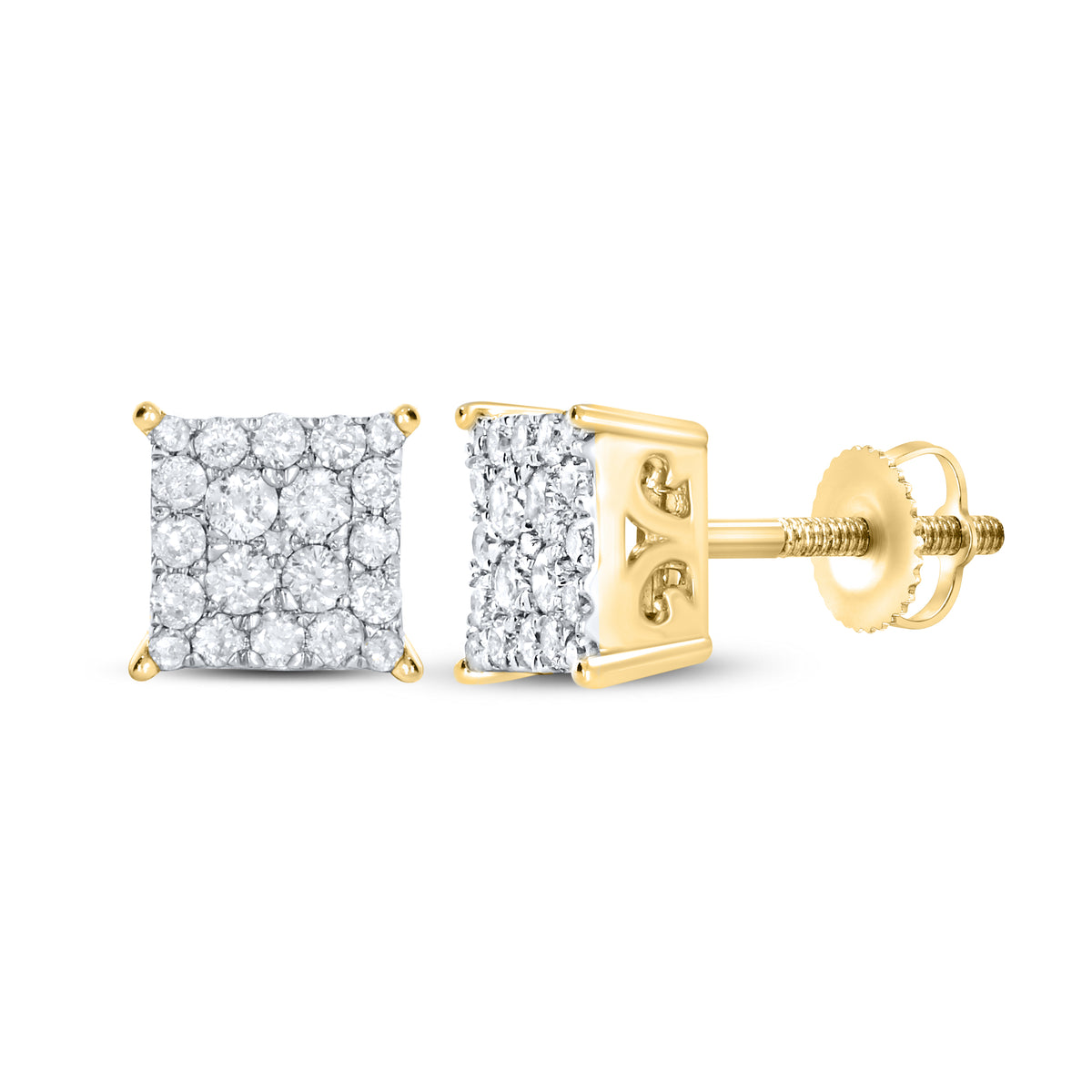 10KT Yellow Gold 0.46 ctw Diamond Earrings