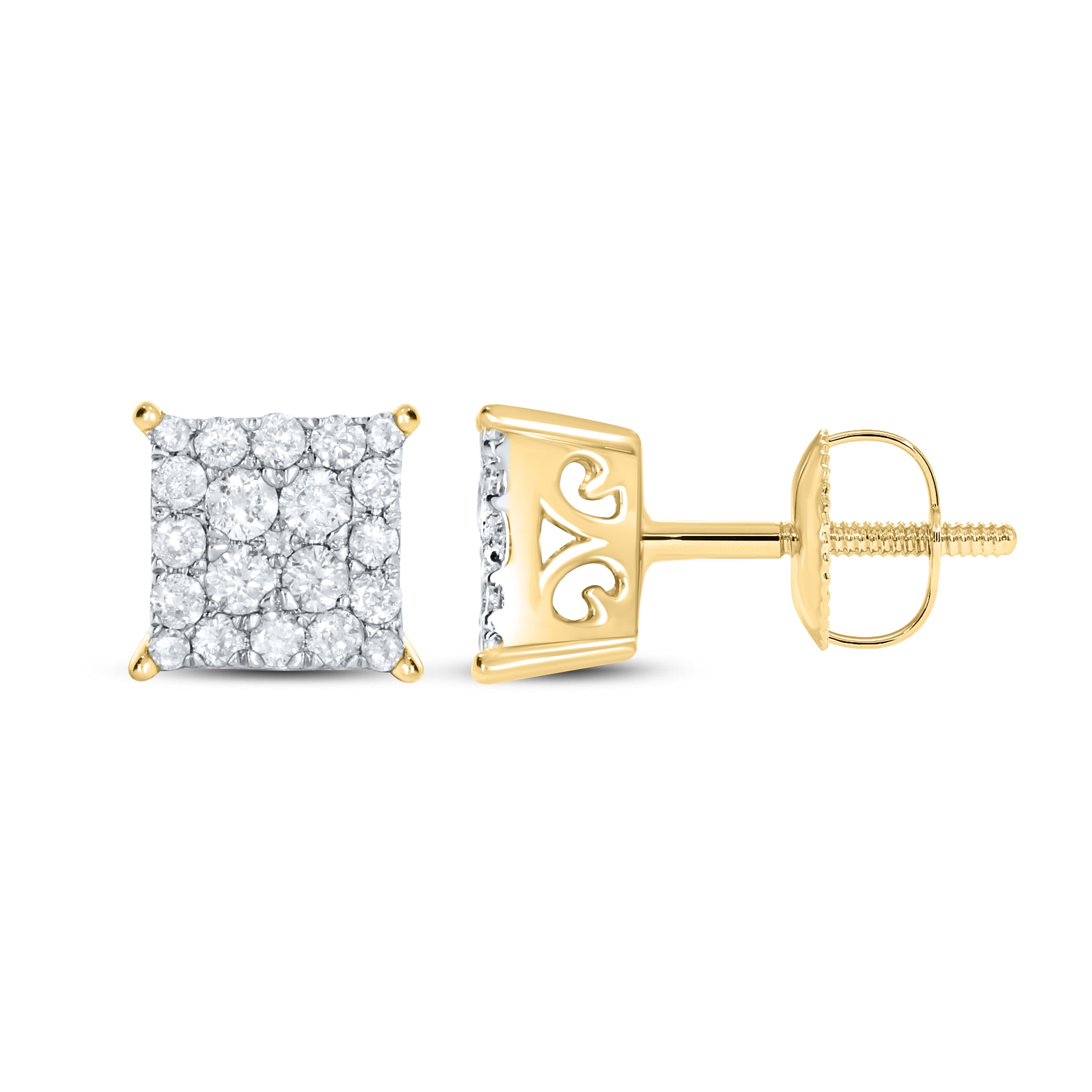 10KT Yellow Gold 0.46 ctw Diamond Earrings