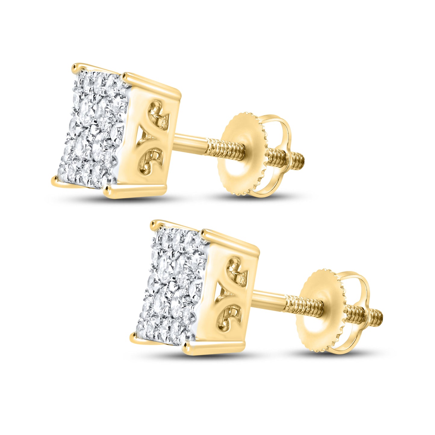 10K Yellow Gold 0.46 CTW DIAMOND EARRINGS