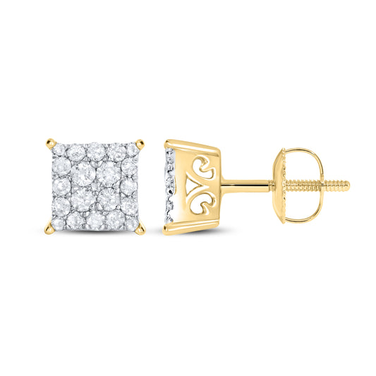 10K Yellow Gold 0.46 CTW DIAMOND EARRINGS