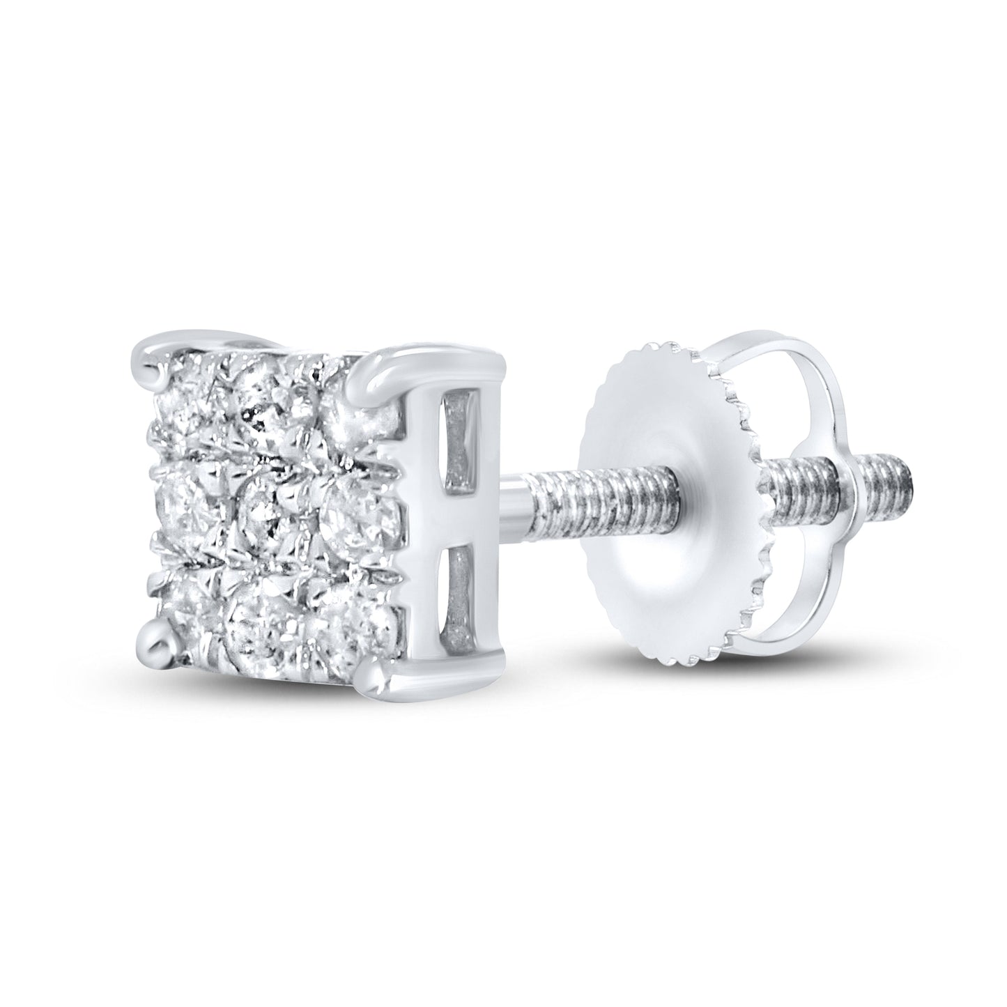 10K WHITE GOLD 0.14 CTW DIAMOND EARRINGS