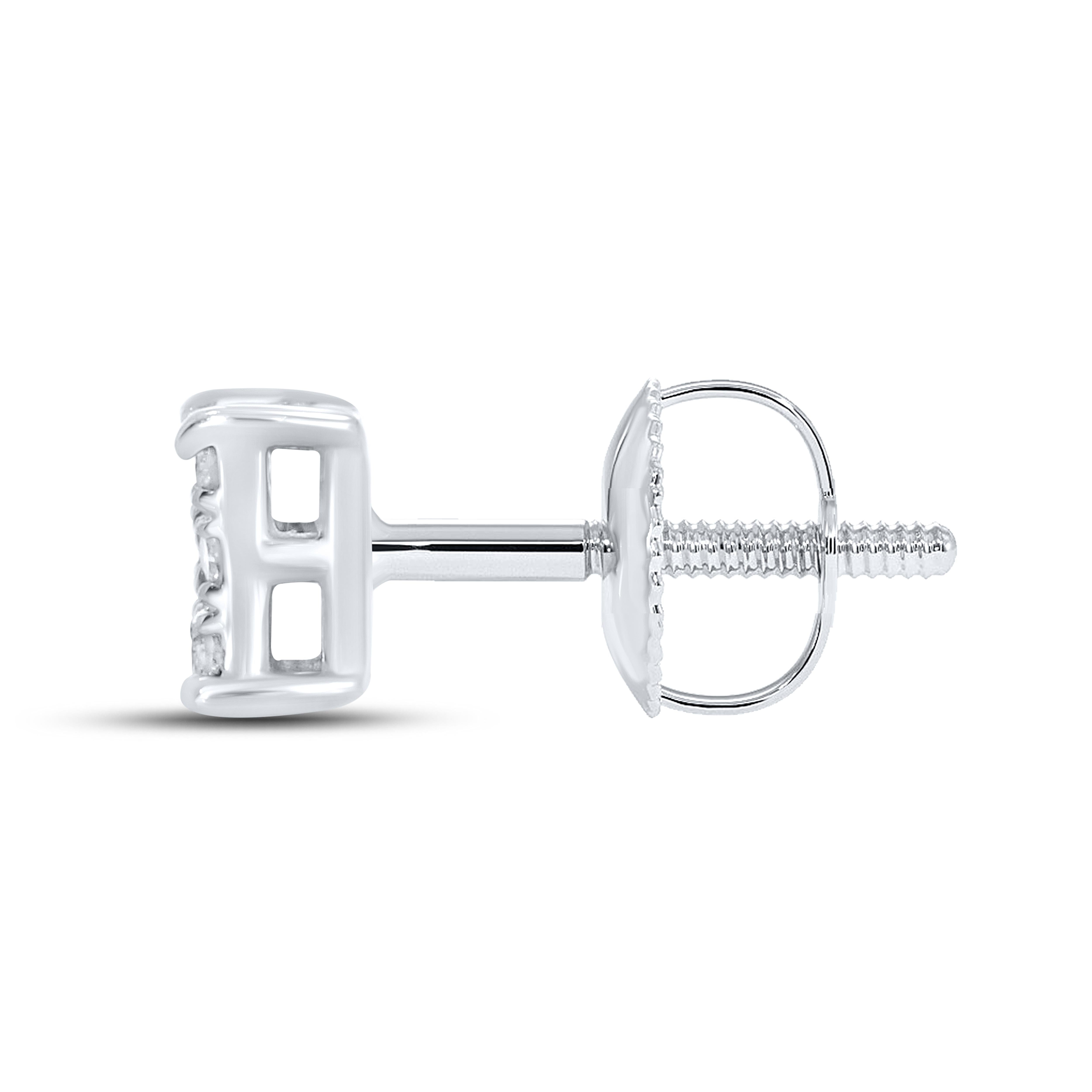 10K WHITE GOLD 0.14 CTW DIAMOND EARRINGS