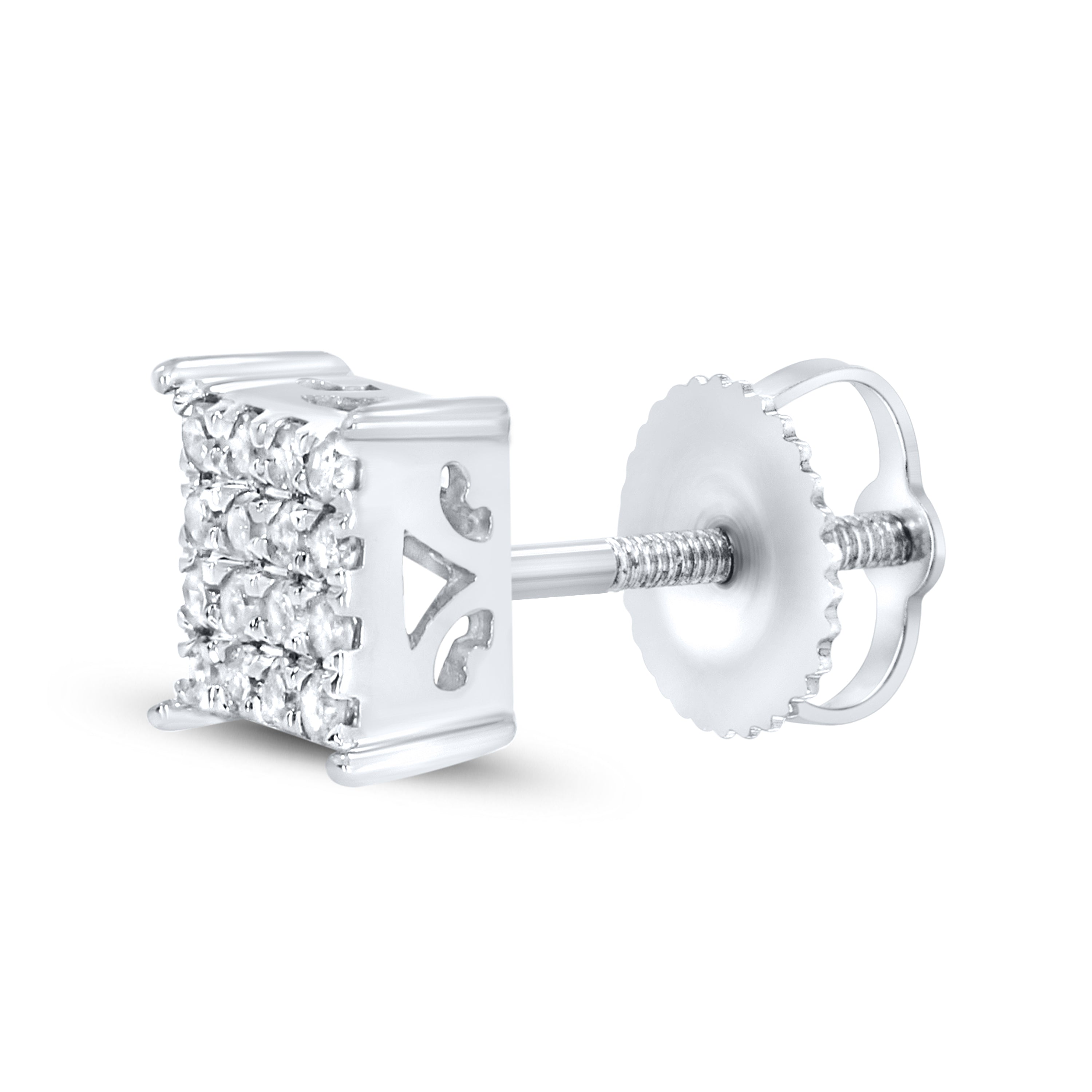 10Kt White Gold 0.24 CTW Diamond Earrings