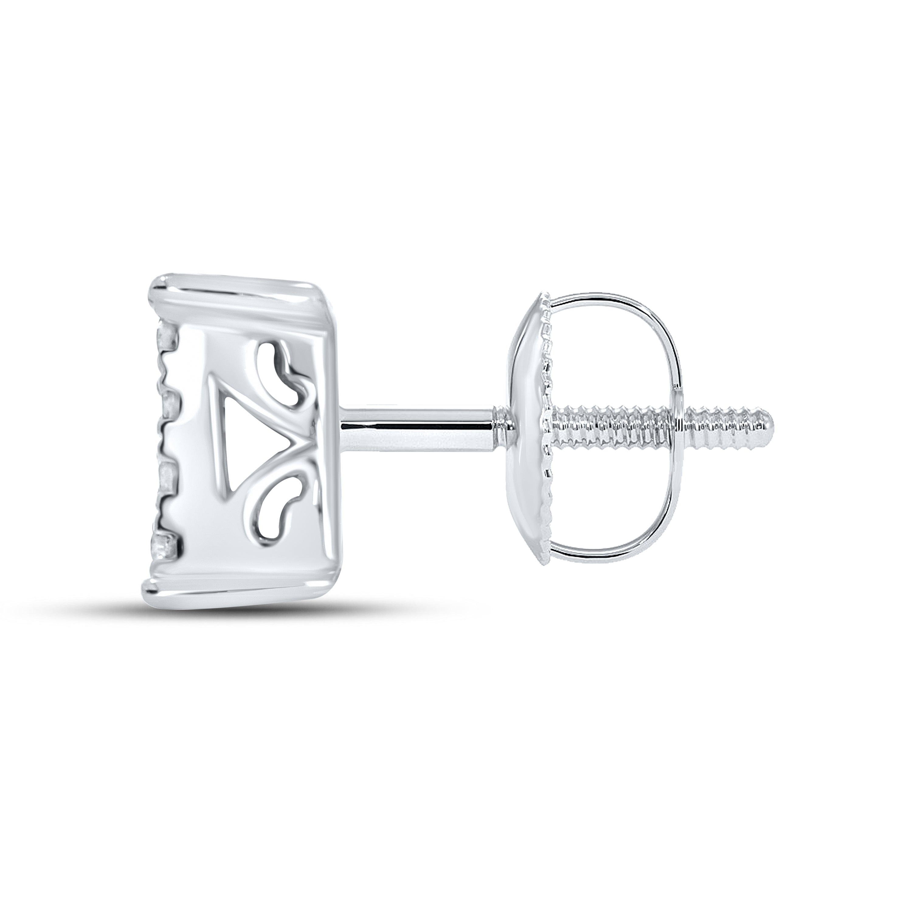 10Kt White Gold 0.24 CTW Diamond Earrings