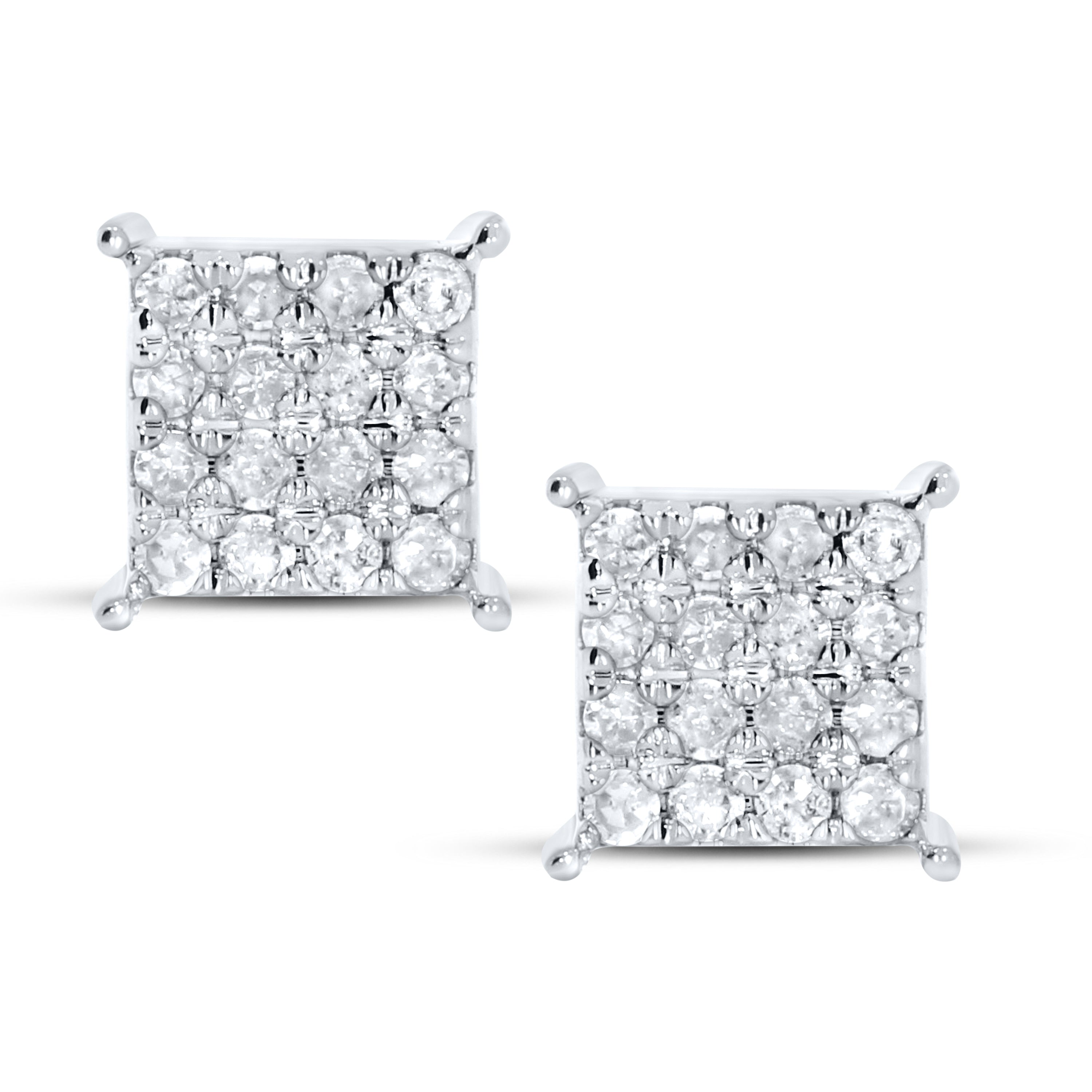 10Kt White Gold 0.24 CTW Diamond Earrings