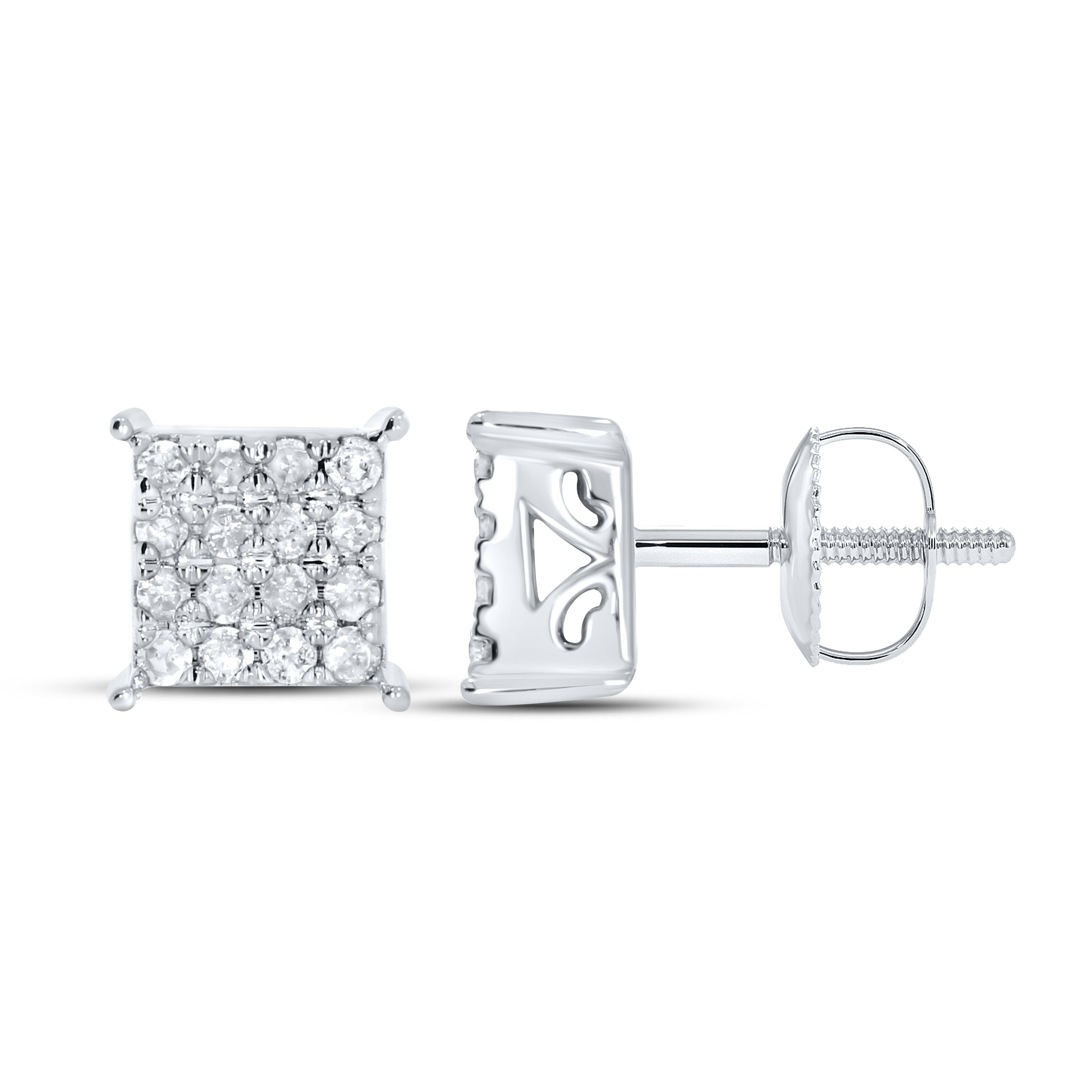 10Kt White Gold 0.24 CTW Diamond Earrings