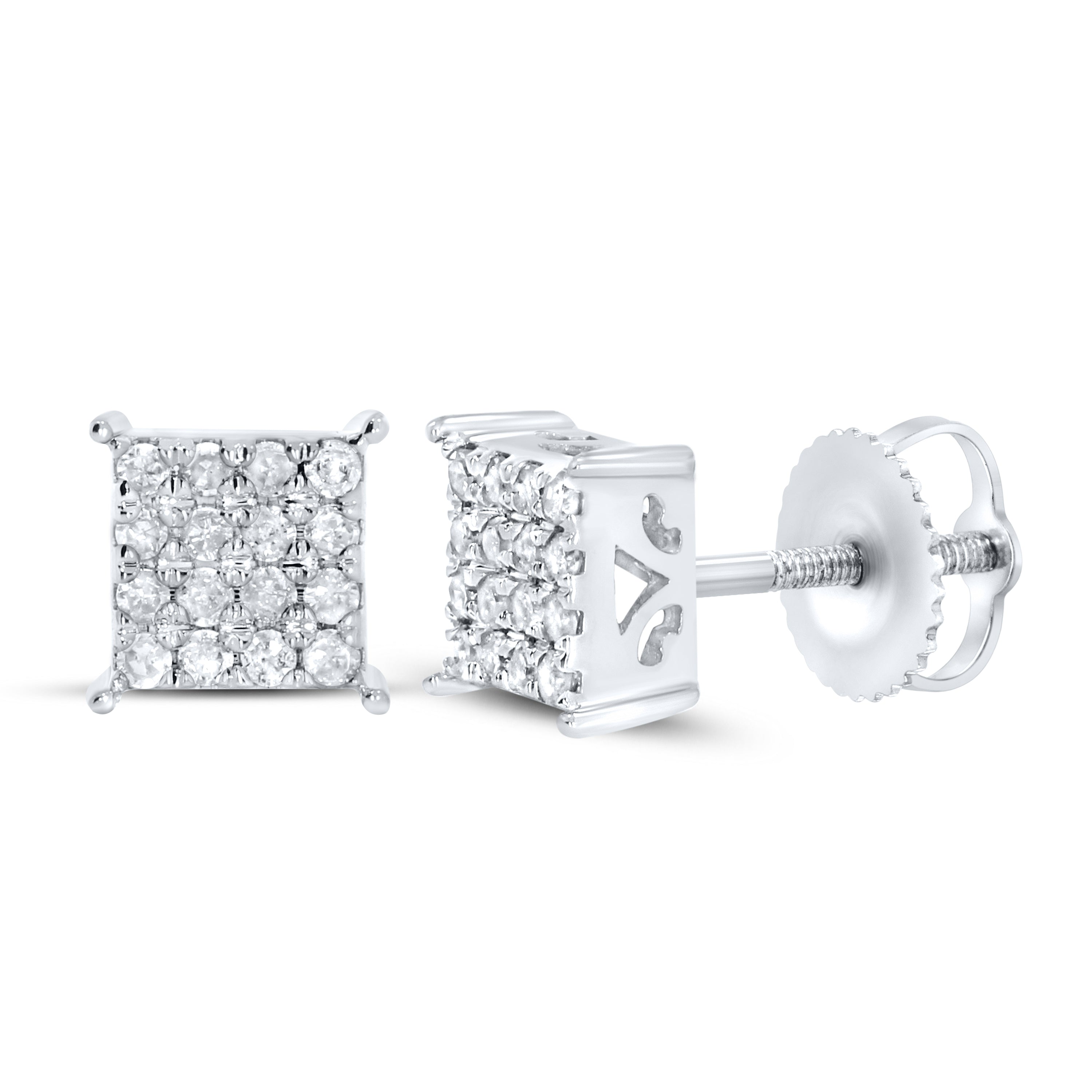 10Kt White Gold 0.24 CTW Diamond Earrings