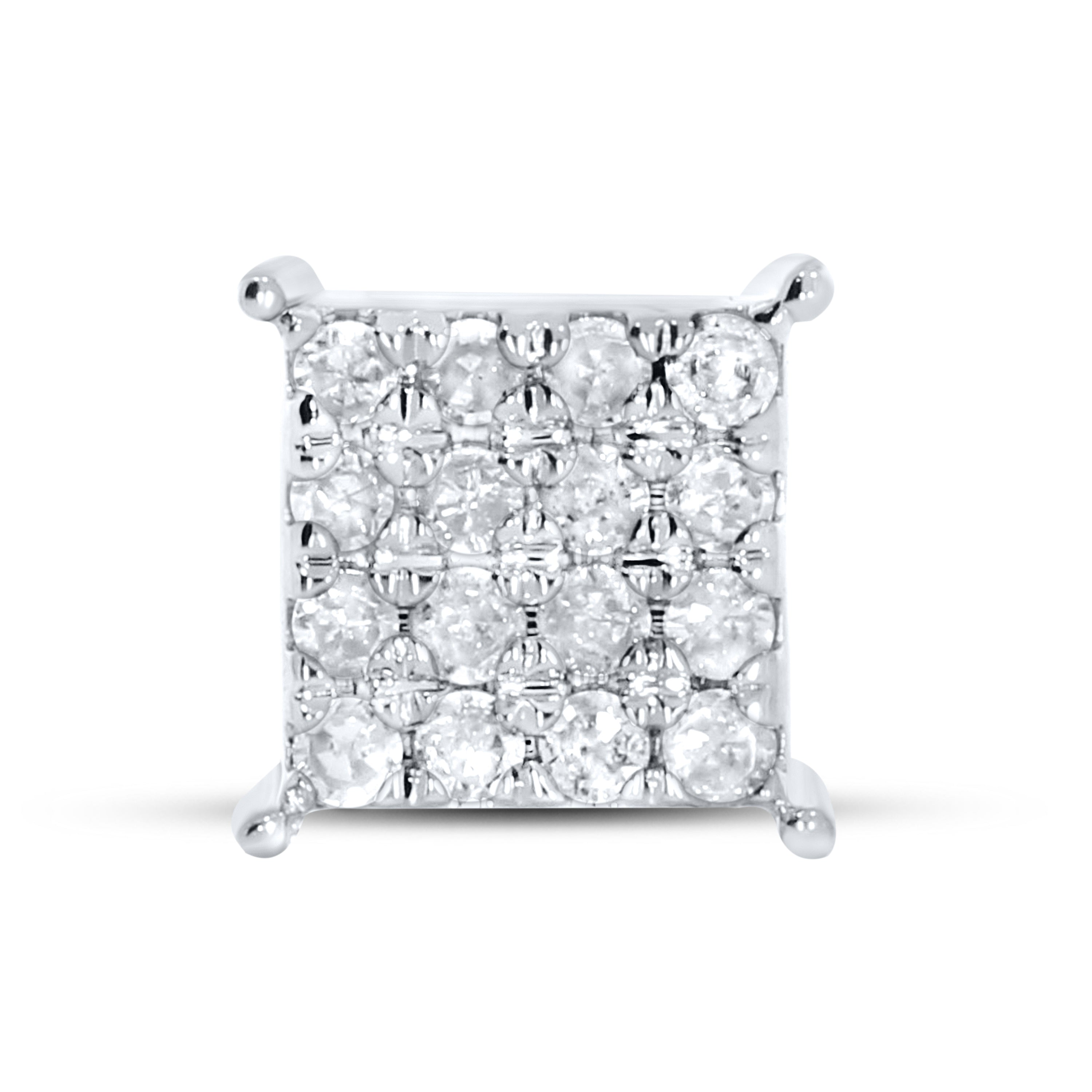 10Kt White Gold 0.24 CTW Diamond Earrings