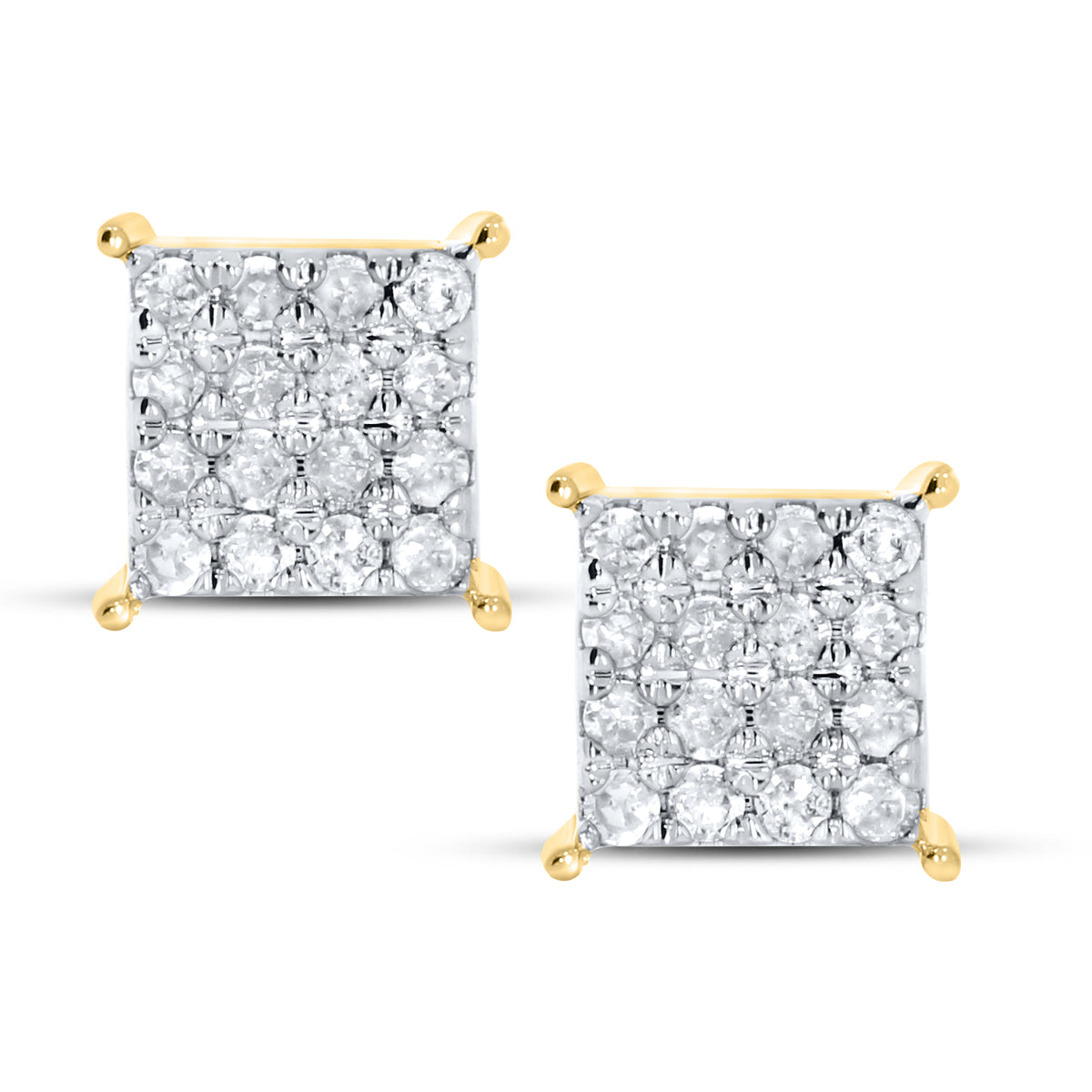10KT Yellow Gold 0.25 CTW Natural Diamond Earrings
