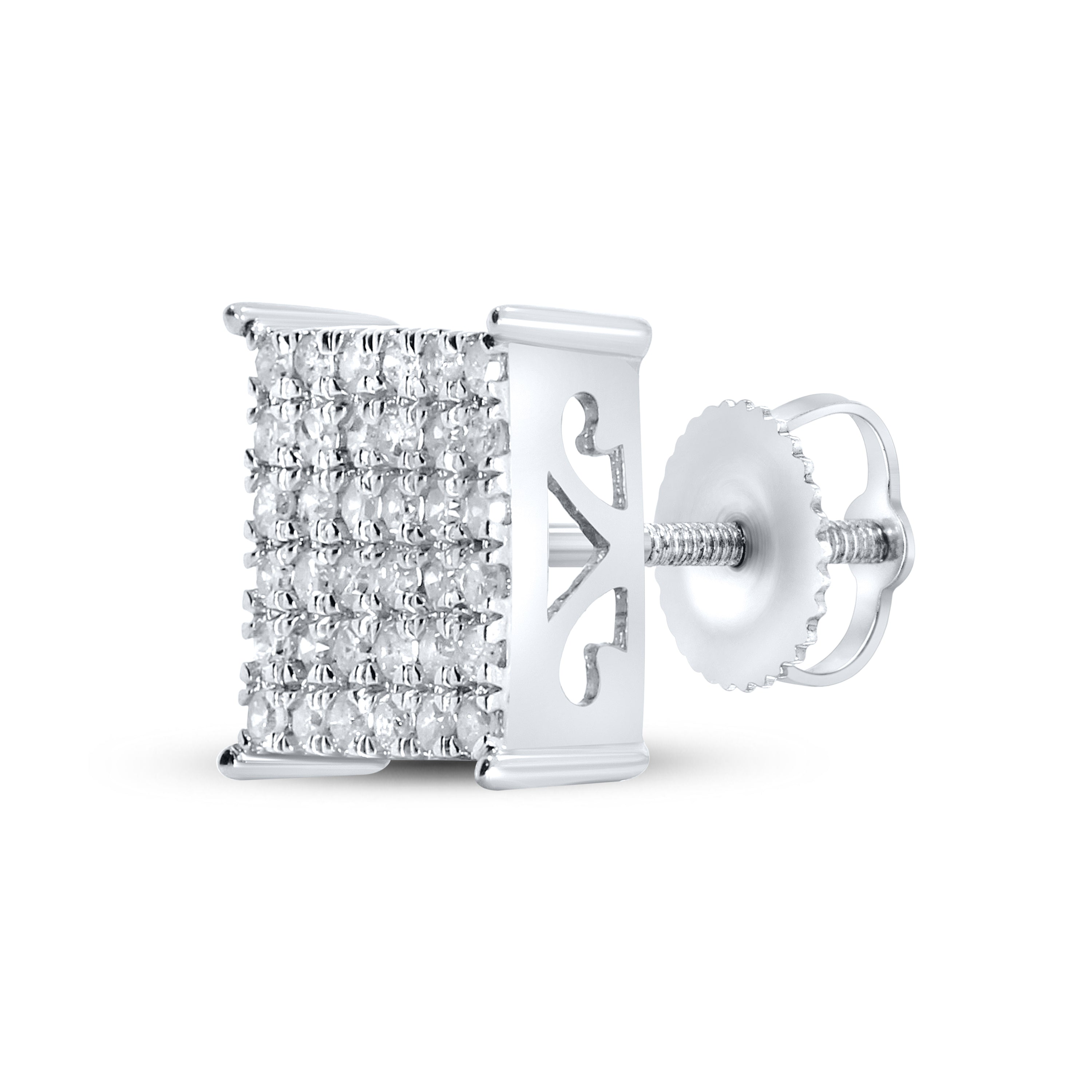 10KT White Gold 0.52 CTW Natural Diamond Earrings