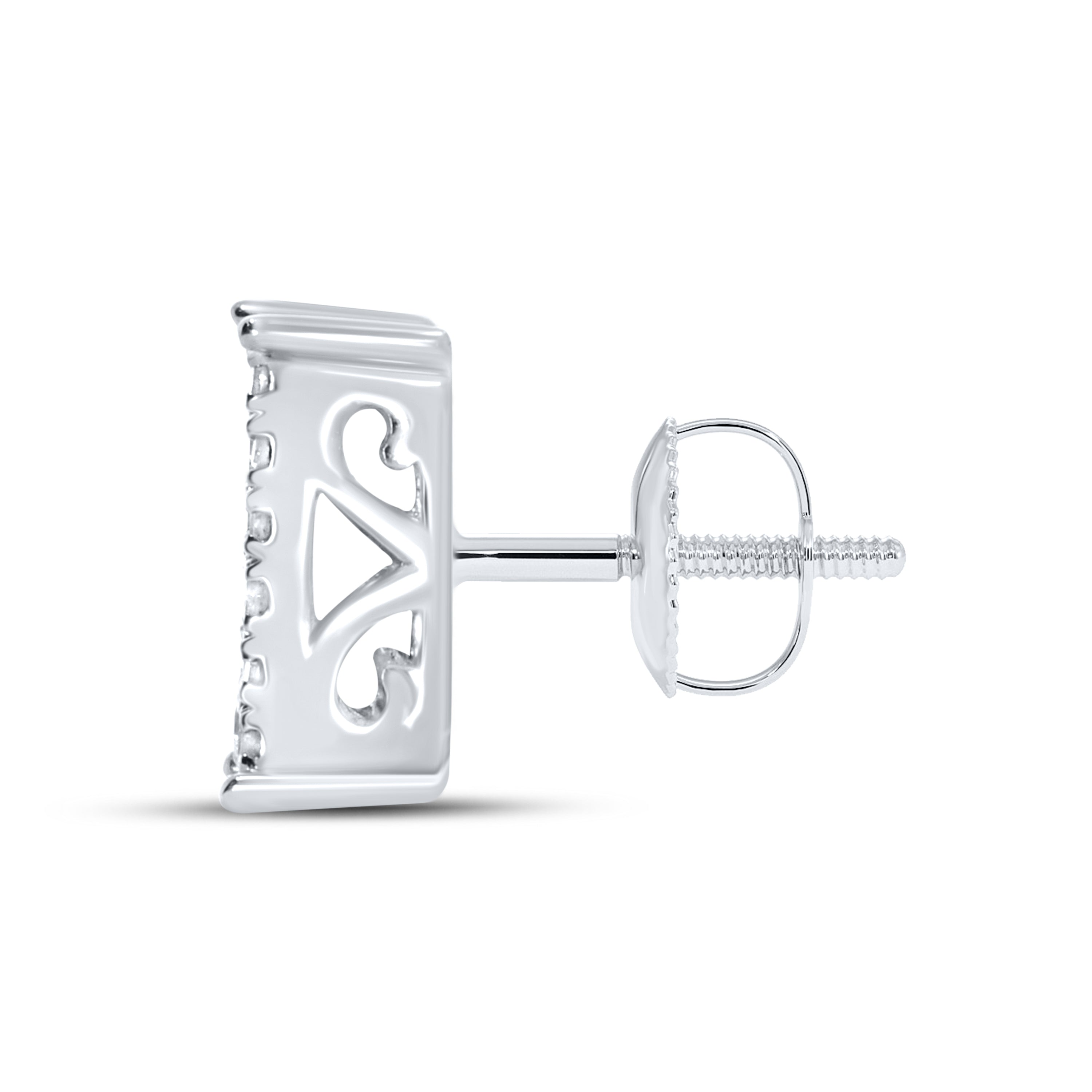 10KT White Gold 0.52 CTW Natural Diamond Earrings