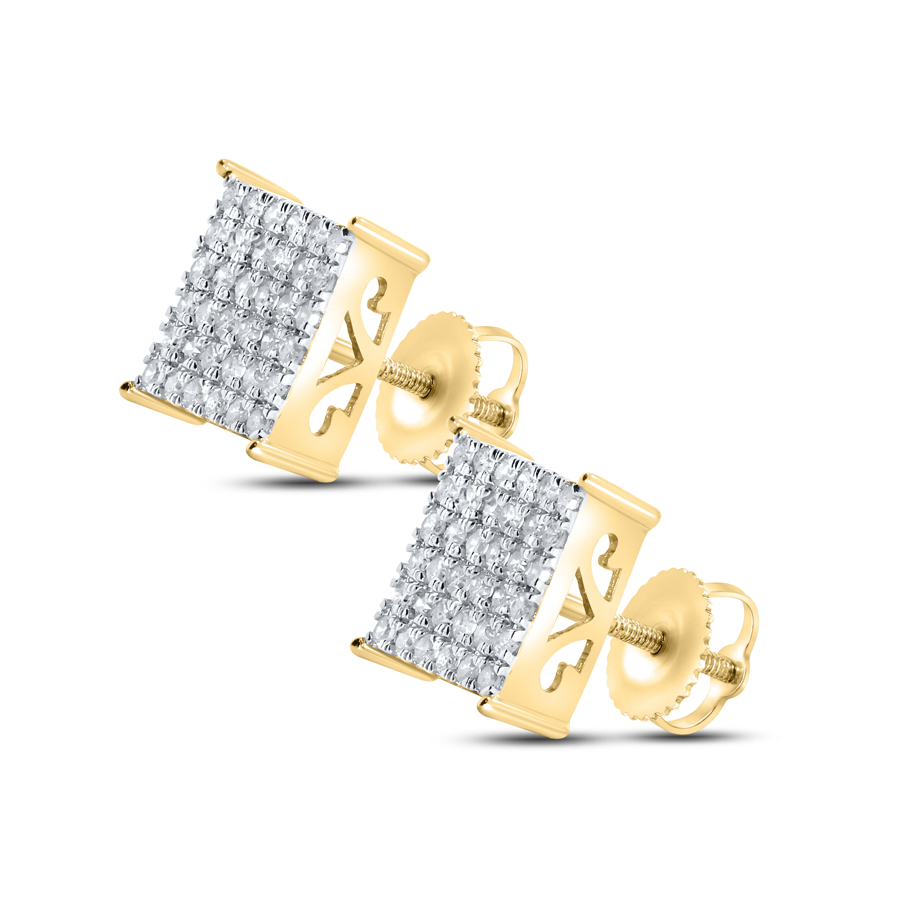 10KT Yellow Gold 0.52 CTW Natural Diamond Earrings