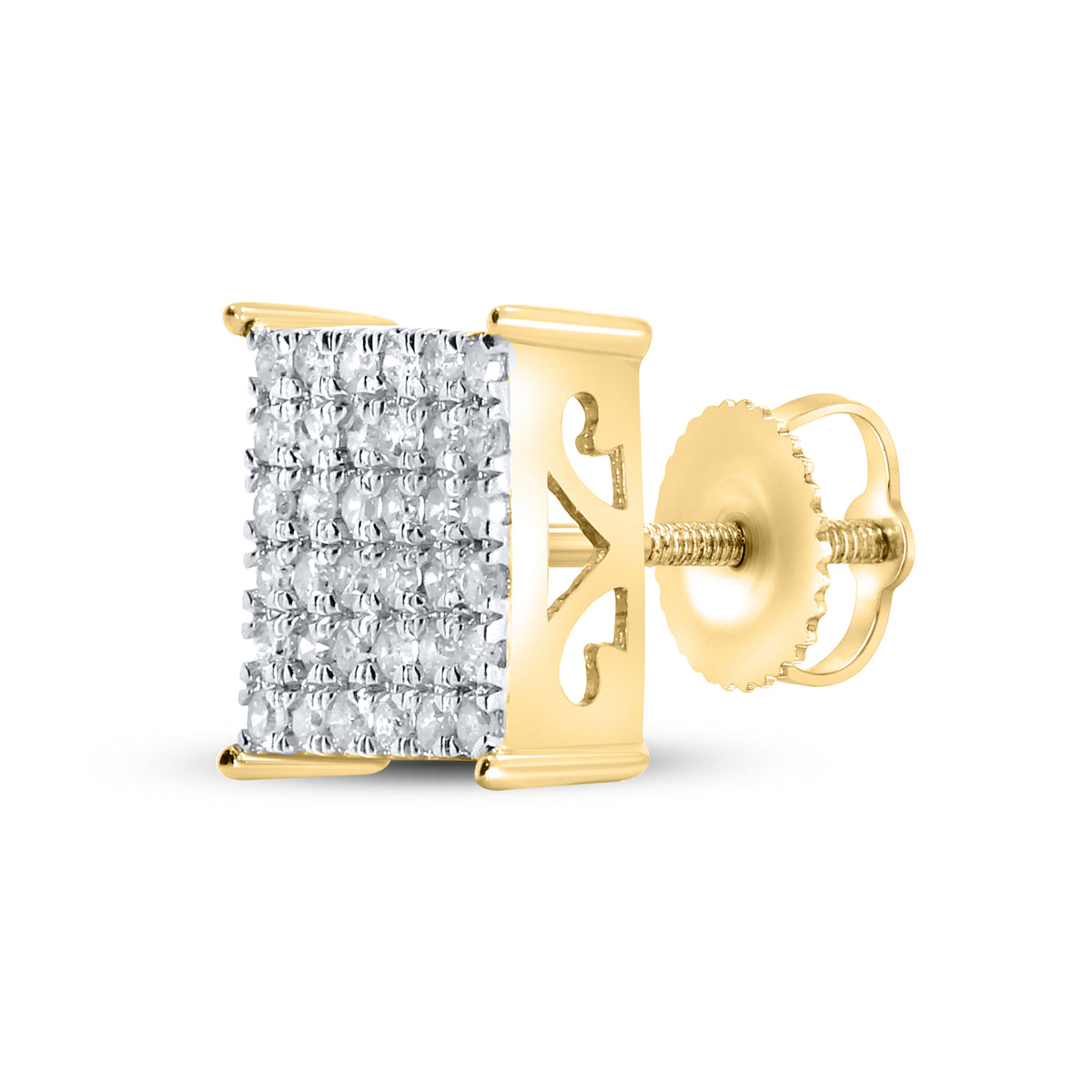 10KT Yellow Gold 0.52 CTW Natural Diamond Earrings