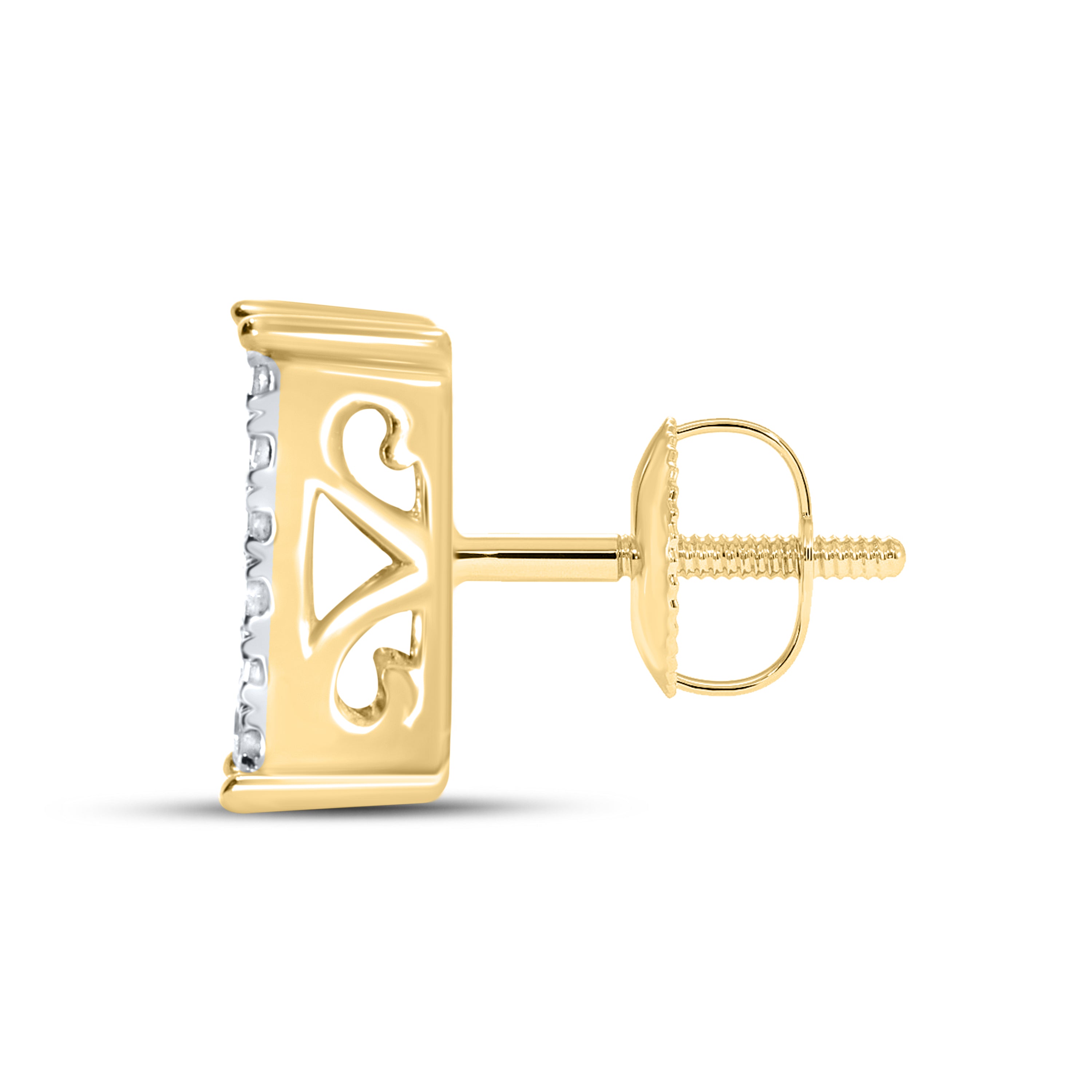 10KT Yellow Gold 0.52 CTW Natural Diamond Earrings