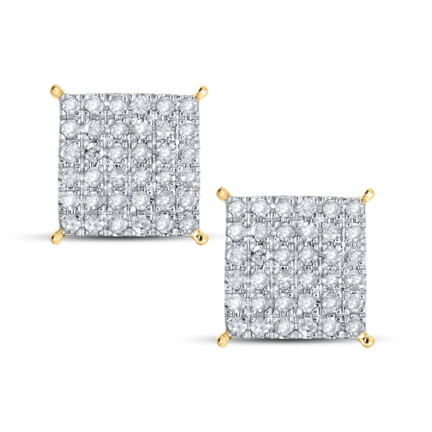 10KT Yellow Gold 0.52 CTW Natural Diamond Earrings