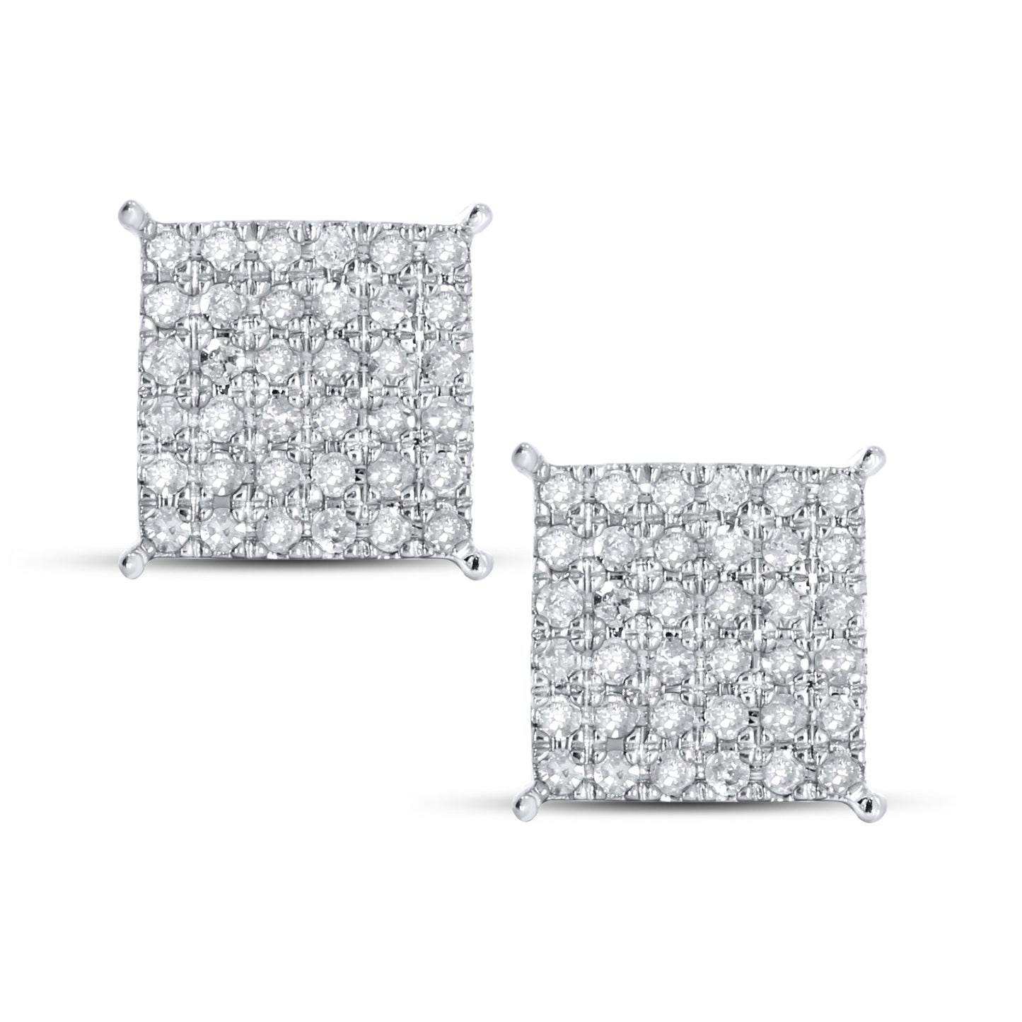 10KT White Gold 0.52 CTW Natural Diamond Earrings