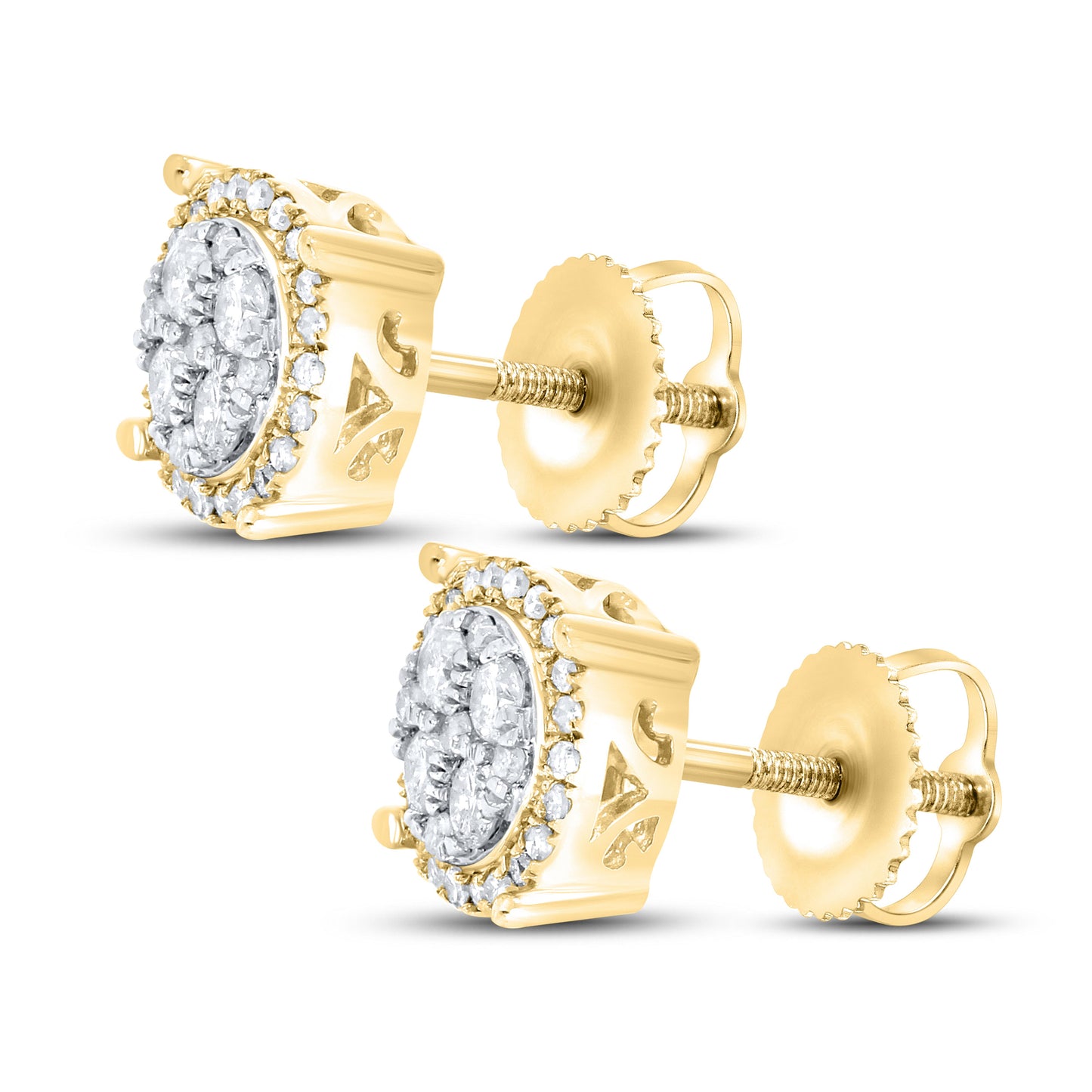 10K YELLOW GOLD 0.49CTW DIAMOND EARRINGS